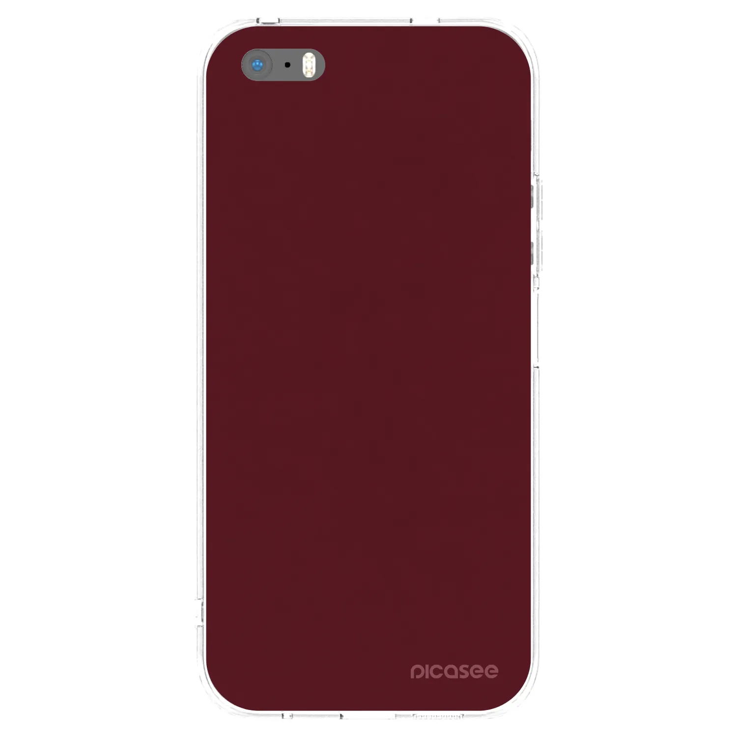Picasee silikónový prehľadný obal pre Apple iPhone 5/5S/SE - Burgundy red