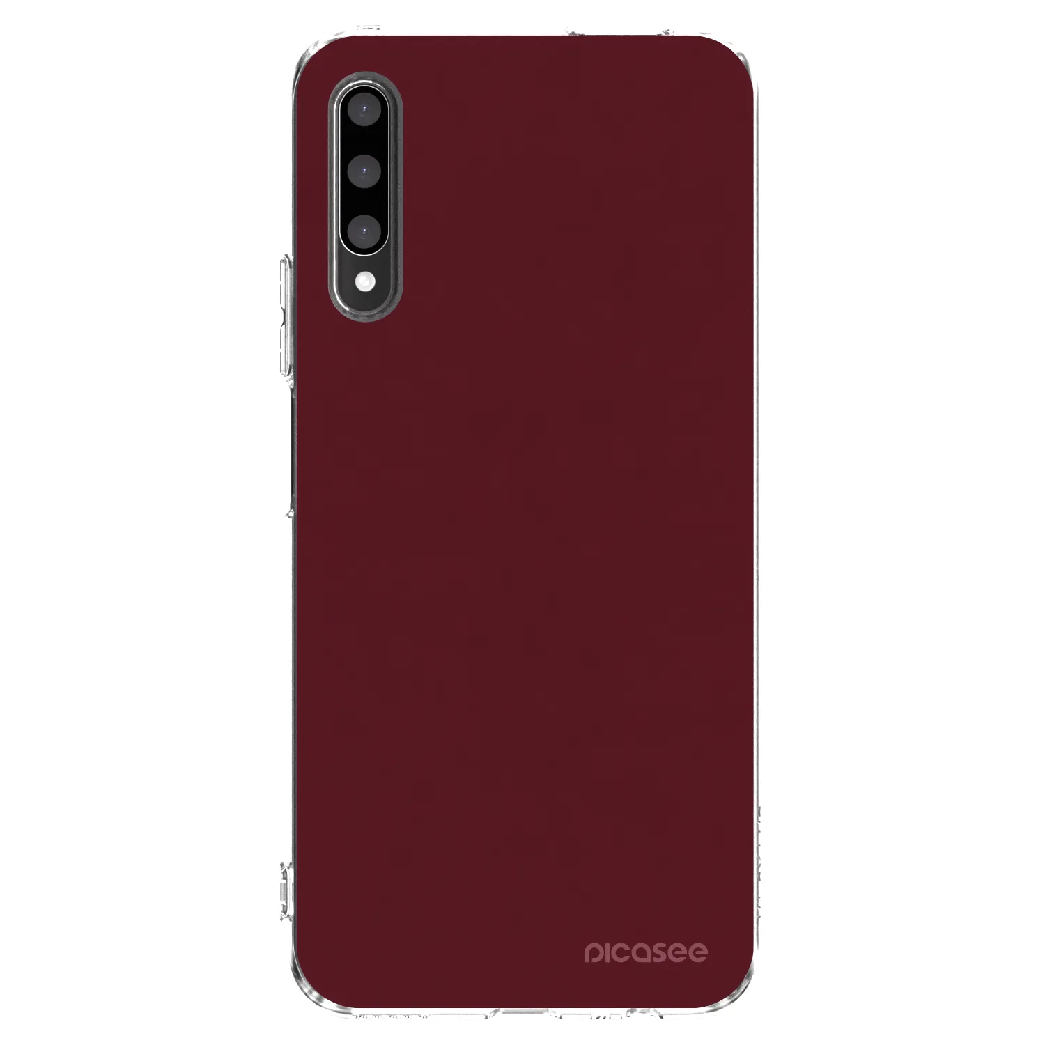 Picasee silikónový prehľadný obal pre Honor 9X Pro - Burgundy red