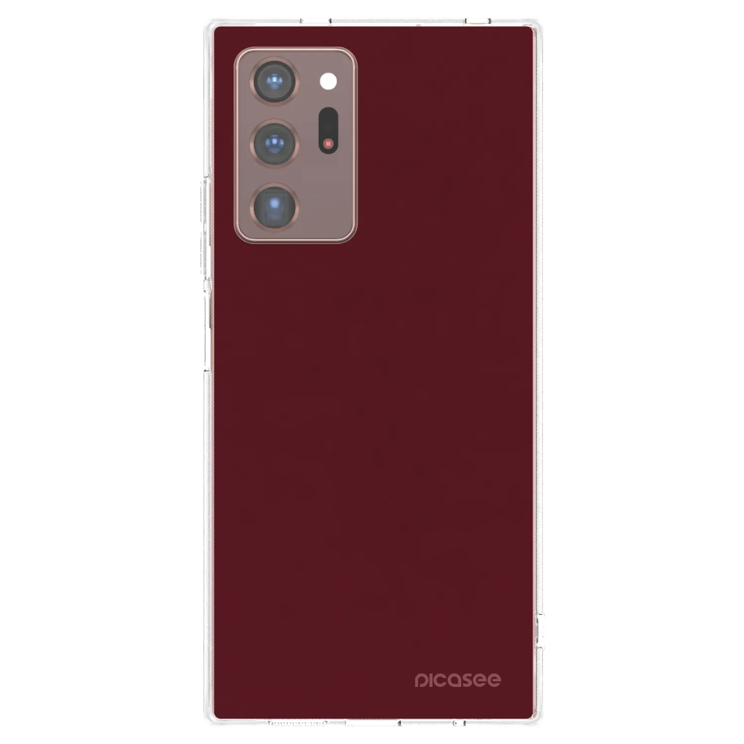Picasee silikónový prehľadný obal pre Samsung Galaxy Note 20 Ultra - Burgundy red