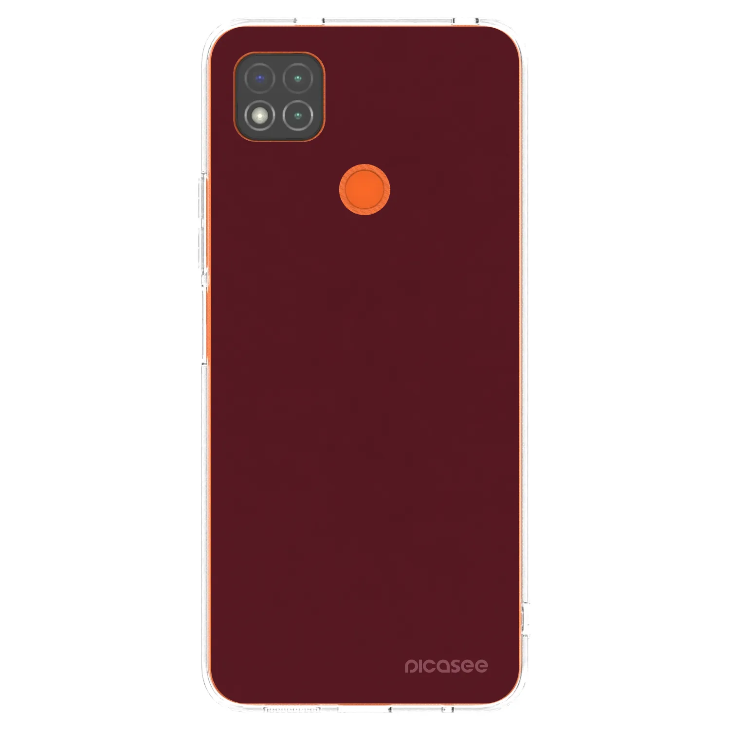 Picasee silikónový prehľadný obal pre Xiaomi Redmi 9C - Burgundy red