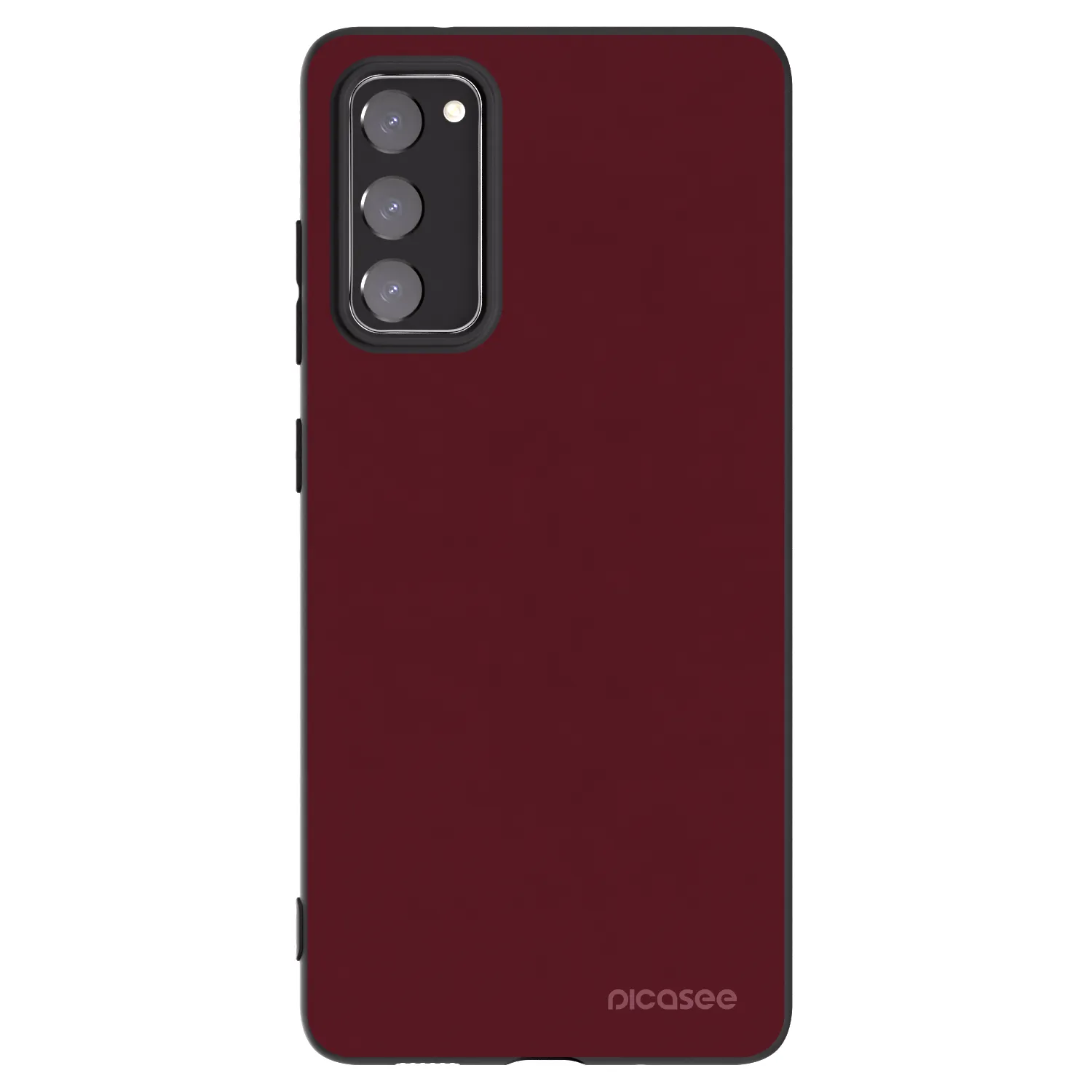 Picasee silikónový čierny obal pre Samsung Galaxy S20 FE - Burgundy red