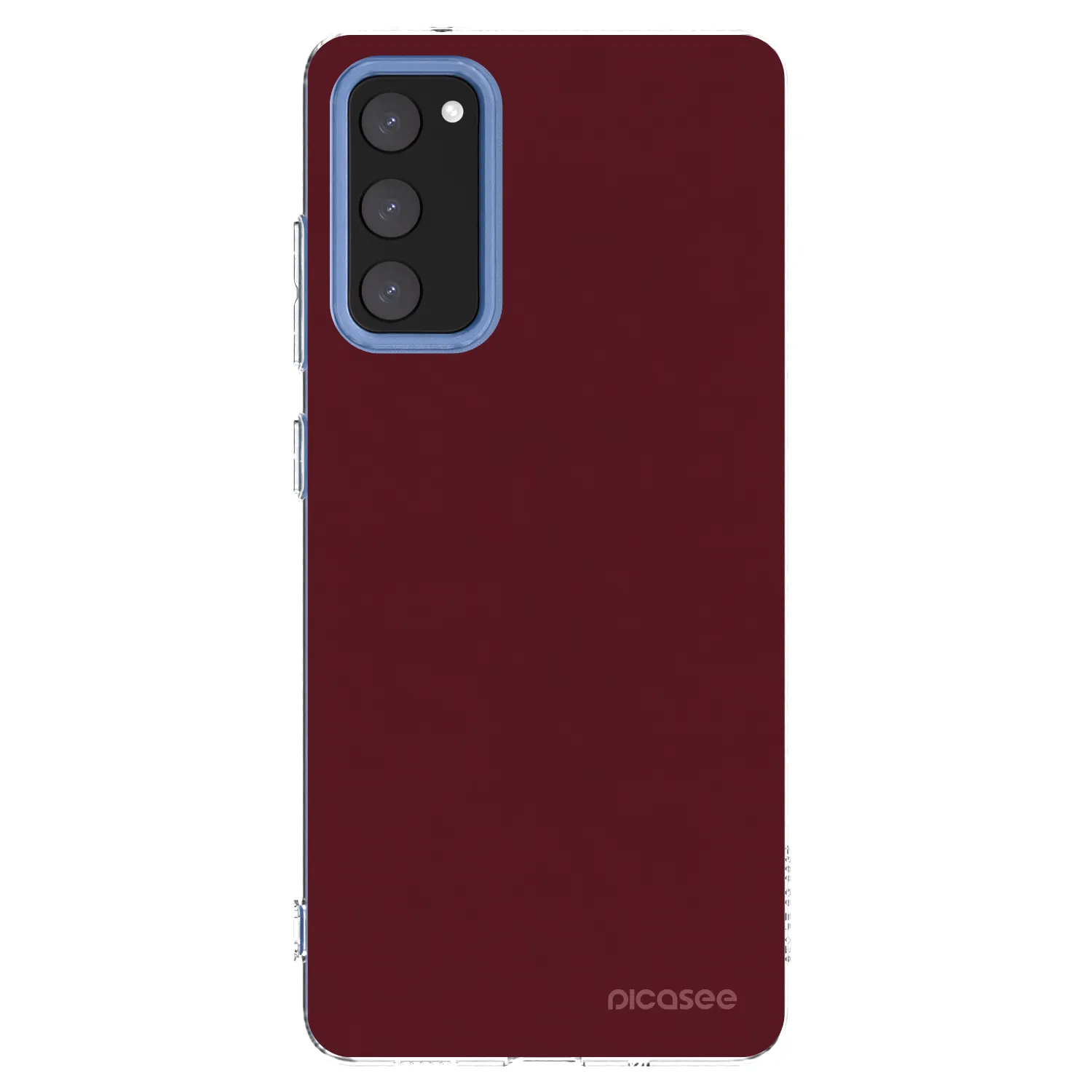 Picasee silikónový prehľadný obal pre Samsung Galaxy S20 FE - Burgundy red