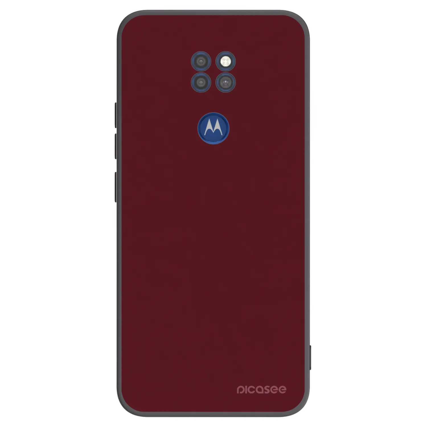 Picasee silikónový čierny obal pre Motorola Moto G9 Play - Burgundy red