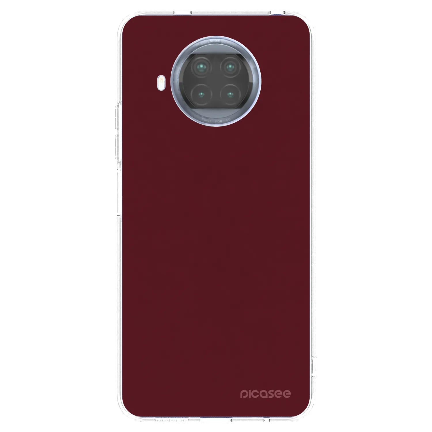 Picasee silikónový prehľadný obal pre Xiaomi Mi 10T Lite - Burgundy red