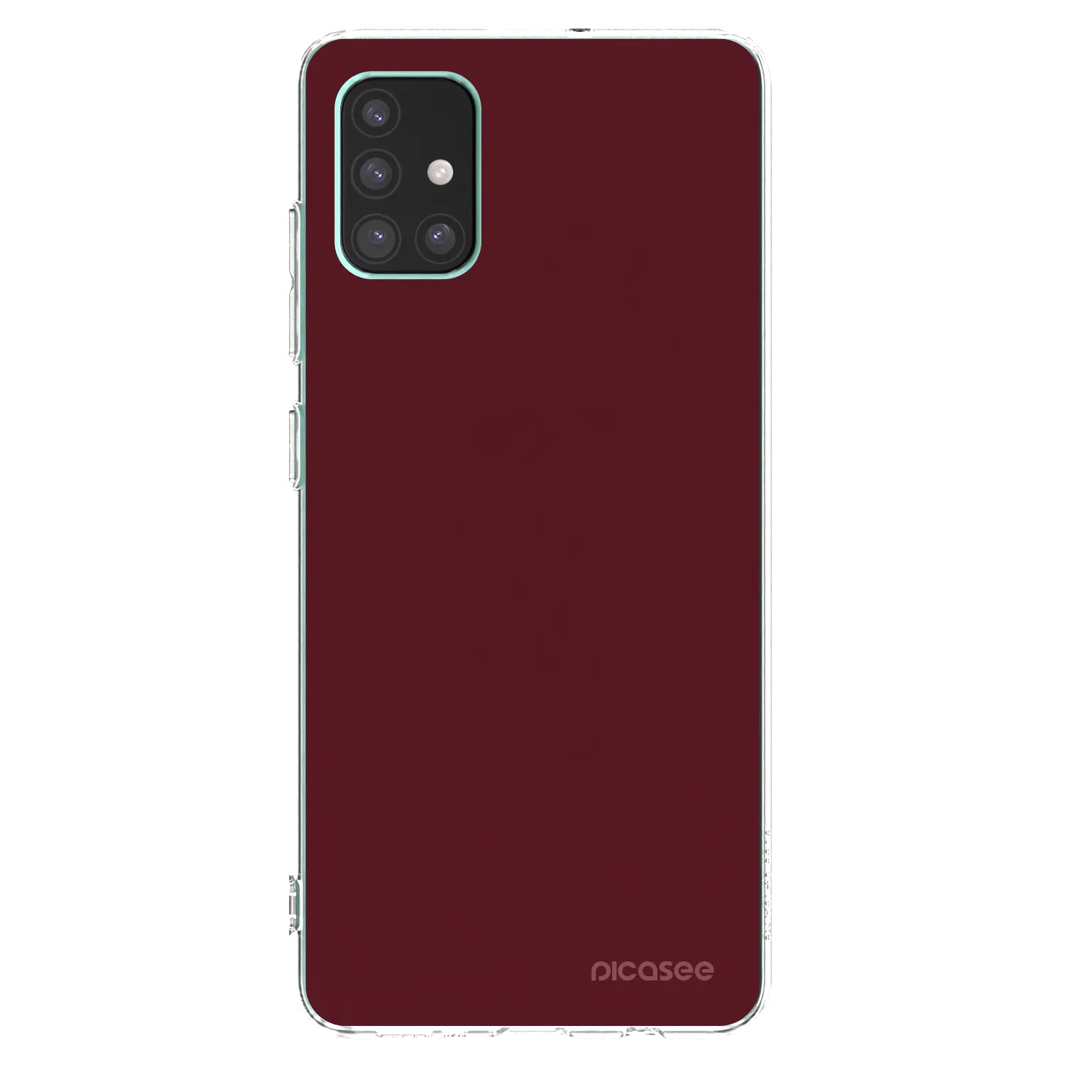 Picasee silikónový prehľadný obal pre Samsung Galaxy M51 M515F - Burgundy red