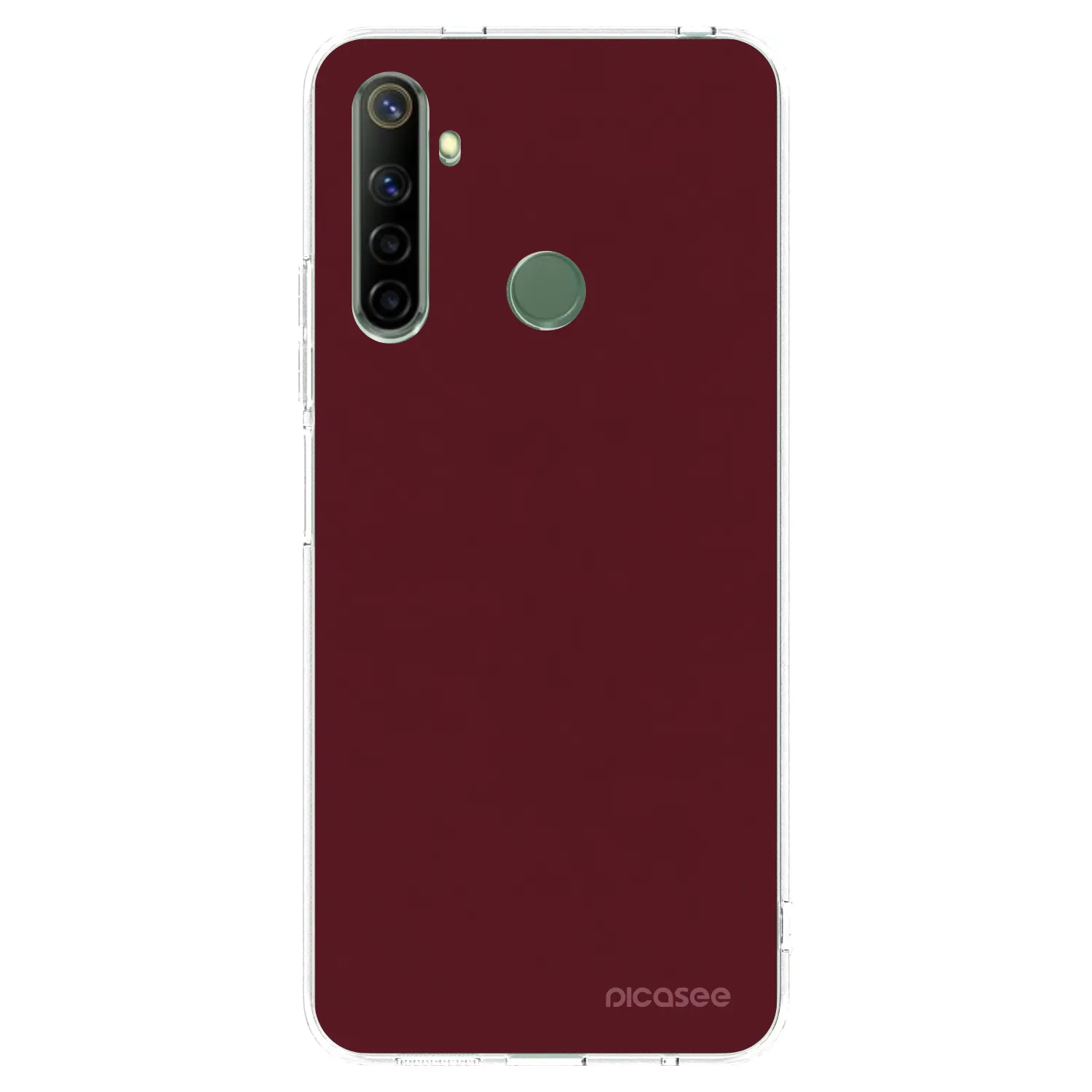 Picasee silikónový prehľadný obal pre Realme 6i - Burgundy red