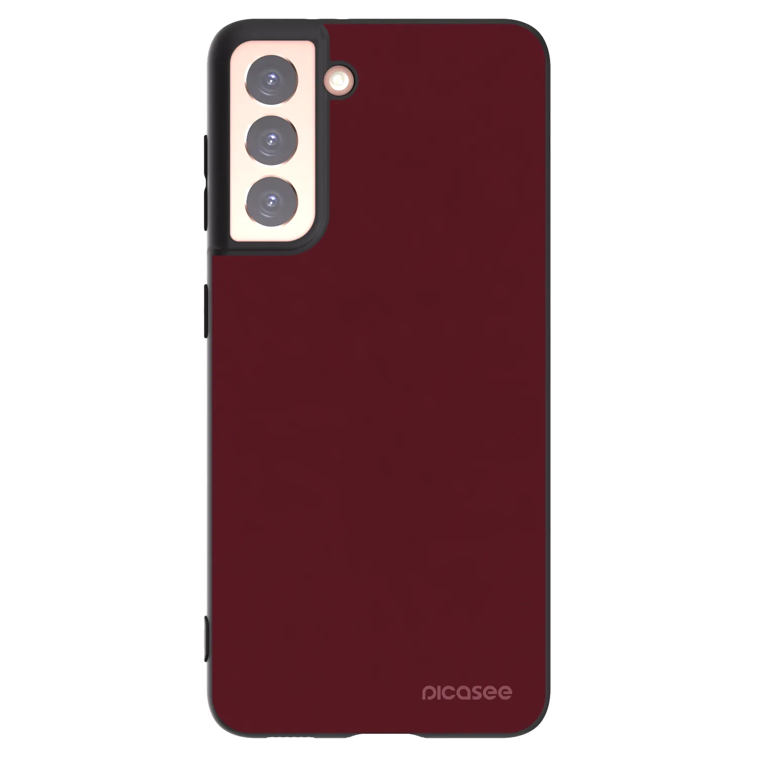 Picasee silikónový čierny obal pre Samsung Galaxy S21 5G G991B - Burgundy red