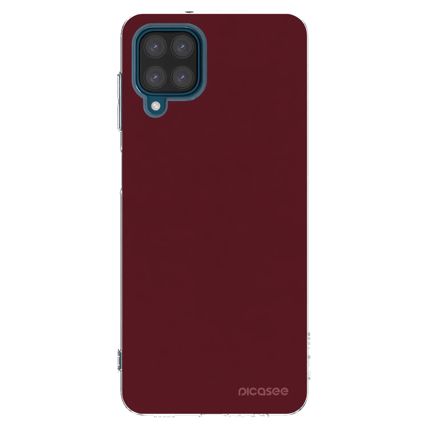 Picasee silikónový prehľadný obal pre Samsung Galaxy A12 A125F - Burgundy red