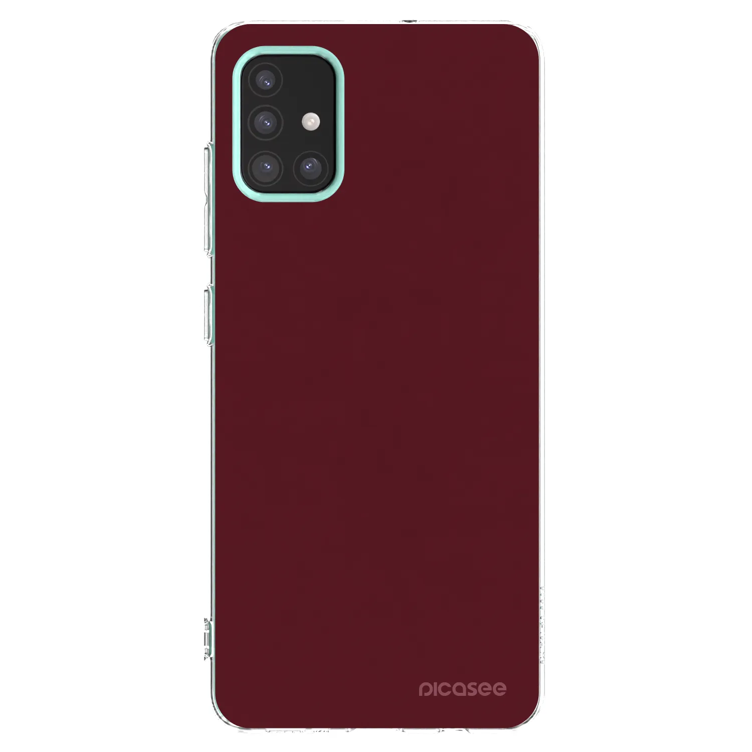 Picasee silikónový prehľadný obal pre Samsung Galaxy M31s - Burgundy red