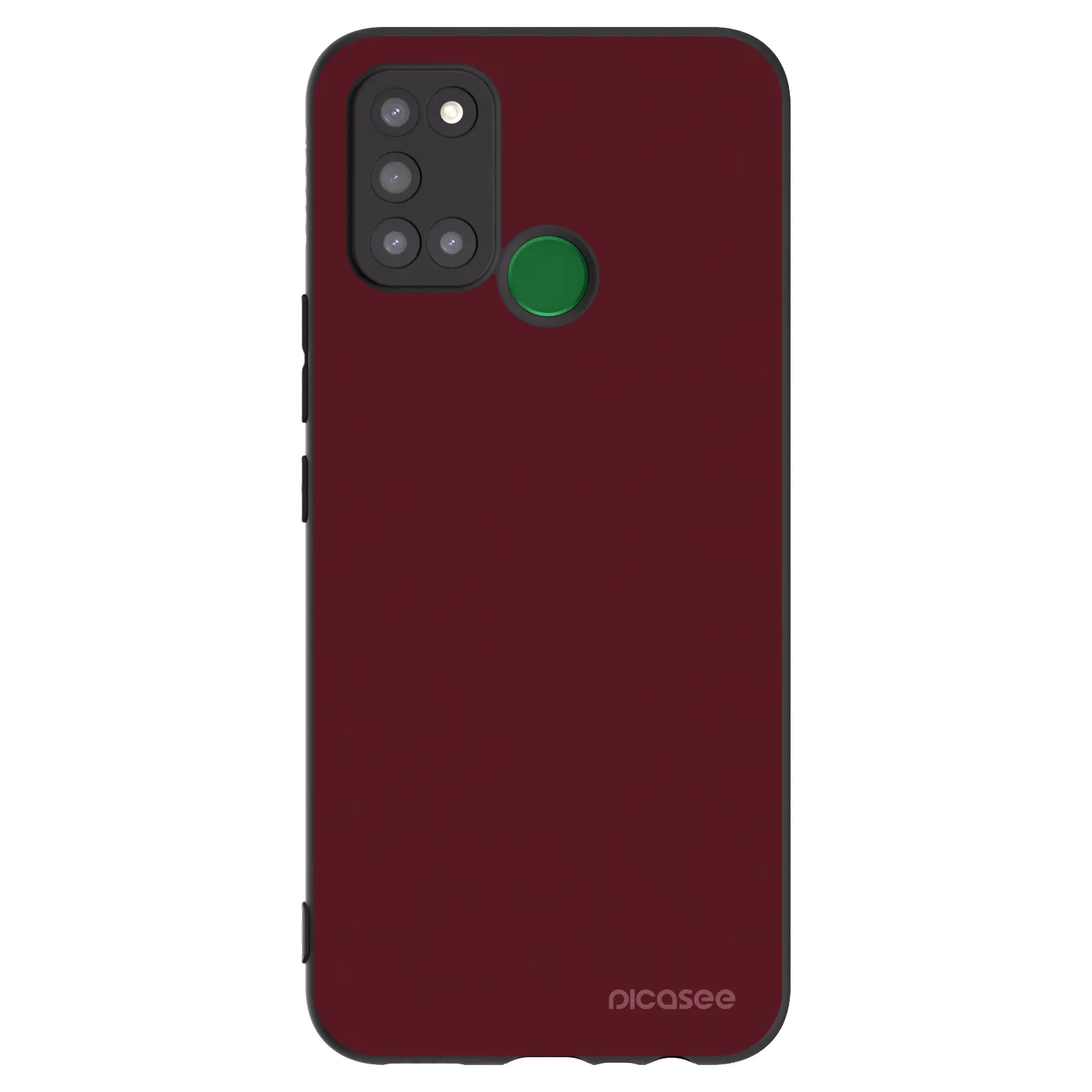 Picasee silikónový čierny obal pre Realme 7i - Burgundy red