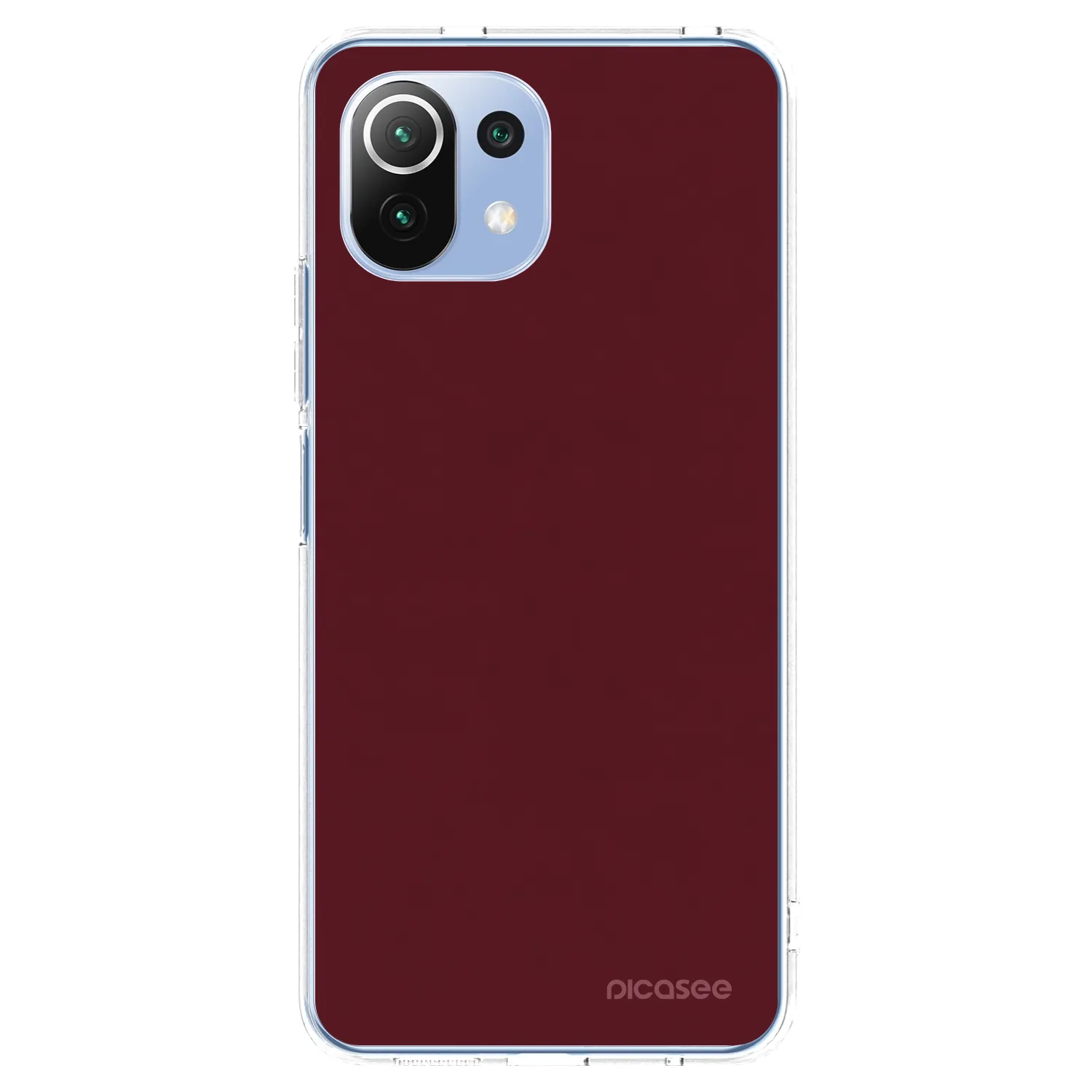 Picasee silikónový prehľadný obal pre Xiaomi Mi 11 Lite - Burgundy red