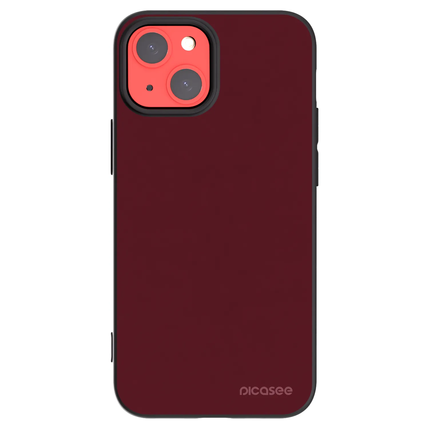 Picasee silikónový čierny obal pre Apple iPhone 13 mini - Burgundy red