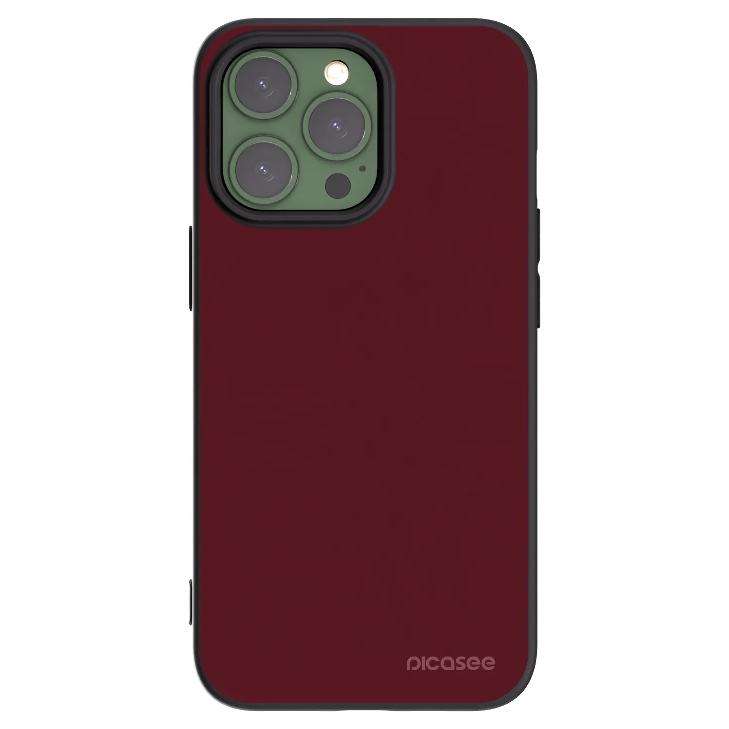 Picasee silikónový čierny obal pre Apple iPhone 13 Pro - Burgundy red