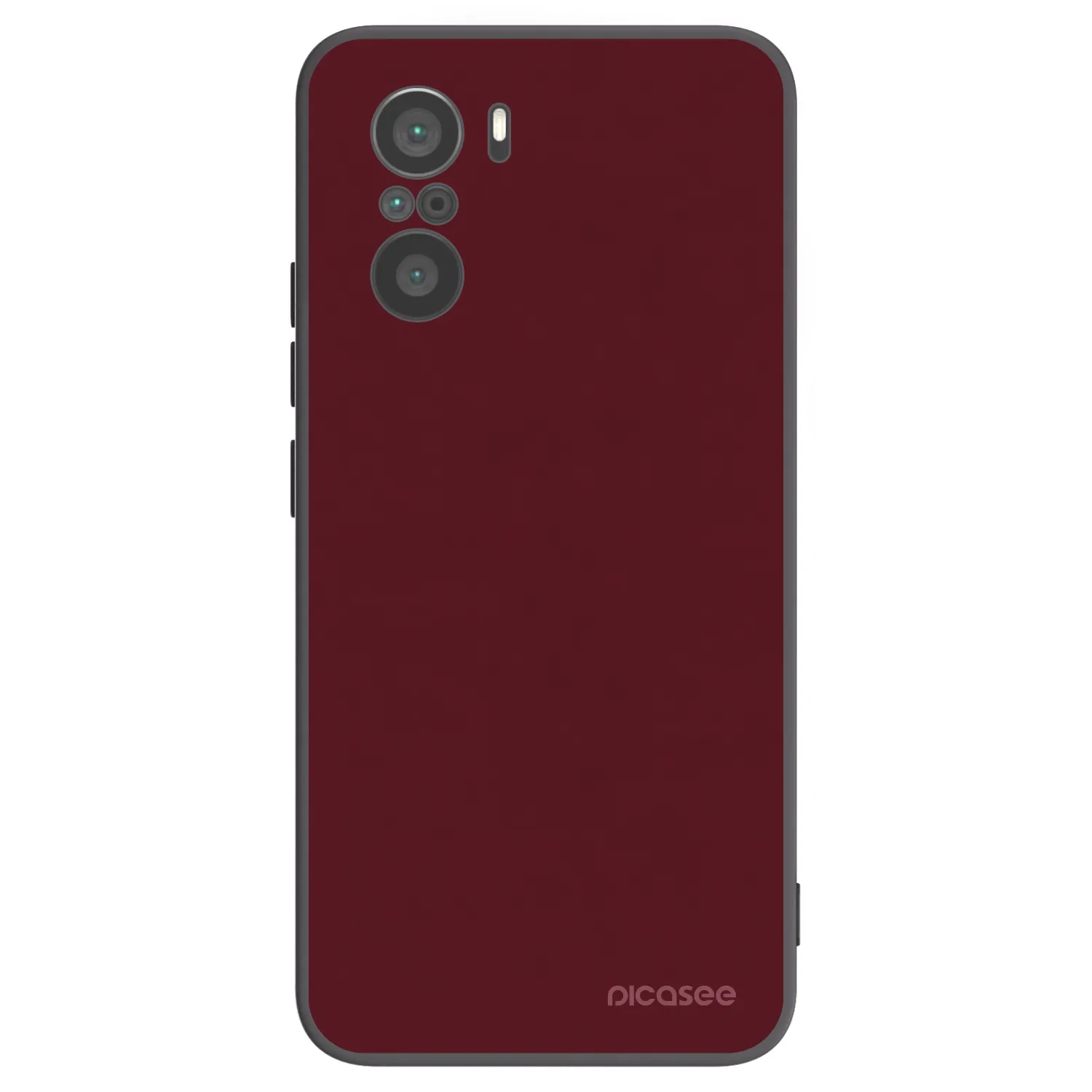 Picasee silikónový čierny obal pre Xiaomi Poco F3 - Burgundy red
