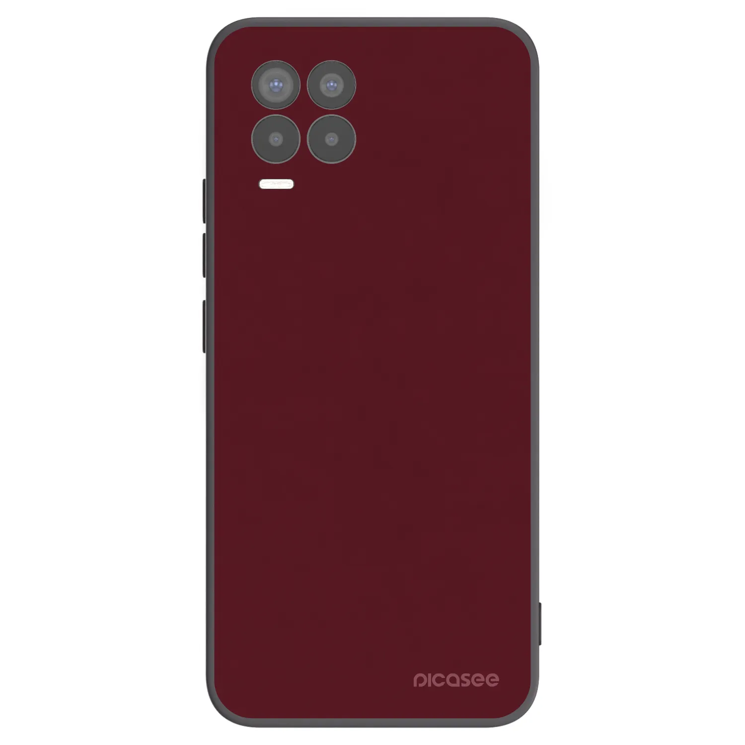 Picasee silikónový čierny obal pre Realme 8 Pro - Burgundy red