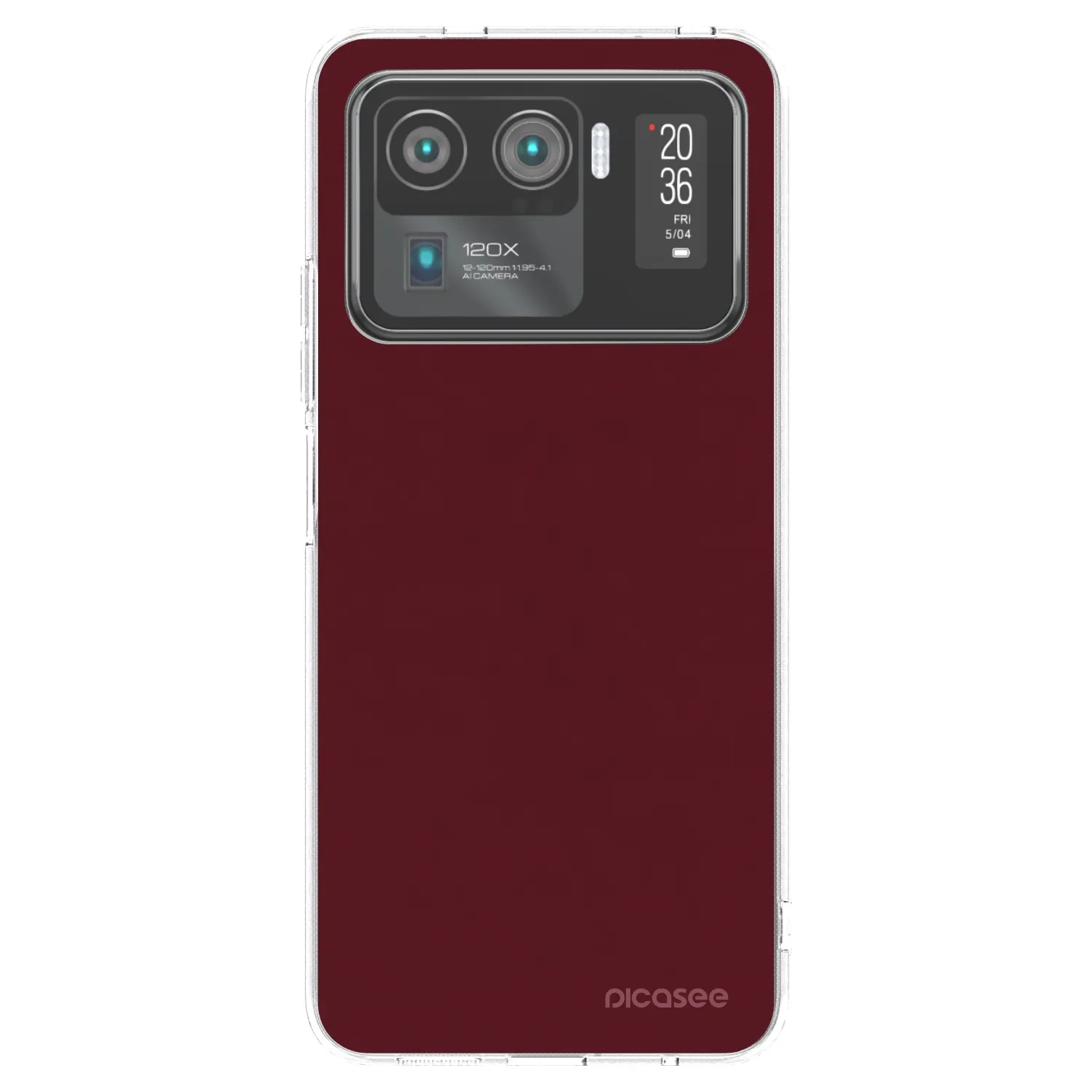 Picasee silikónový prehľadný obal pre Xiaomi Mi 11 Ultra - Burgundy red
