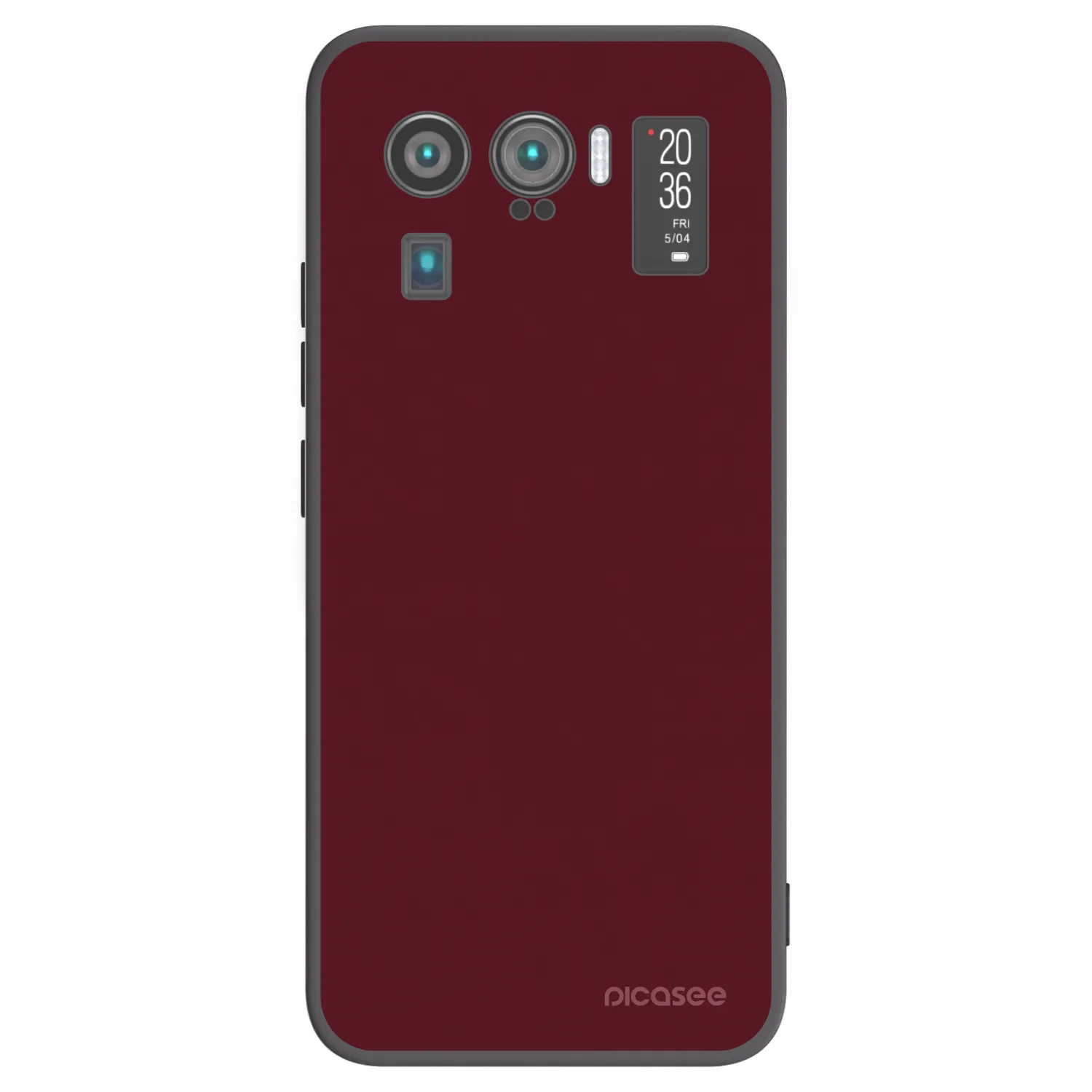 Picasee silikónový čierny obal pre Xiaomi Mi 11 Ultra - Burgundy red