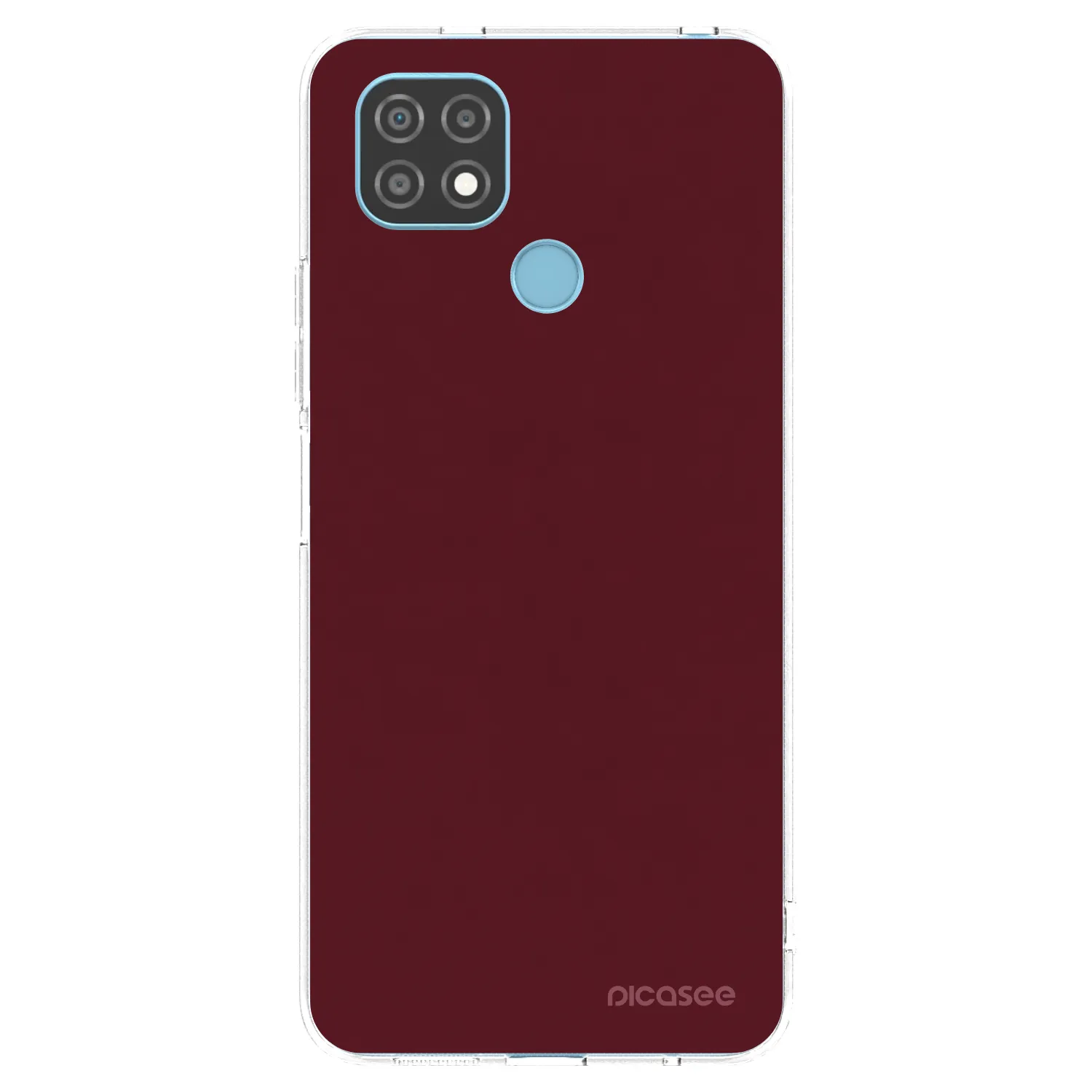 Picasee silikónový prehľadný obal pre Realme C21 - Burgundy red