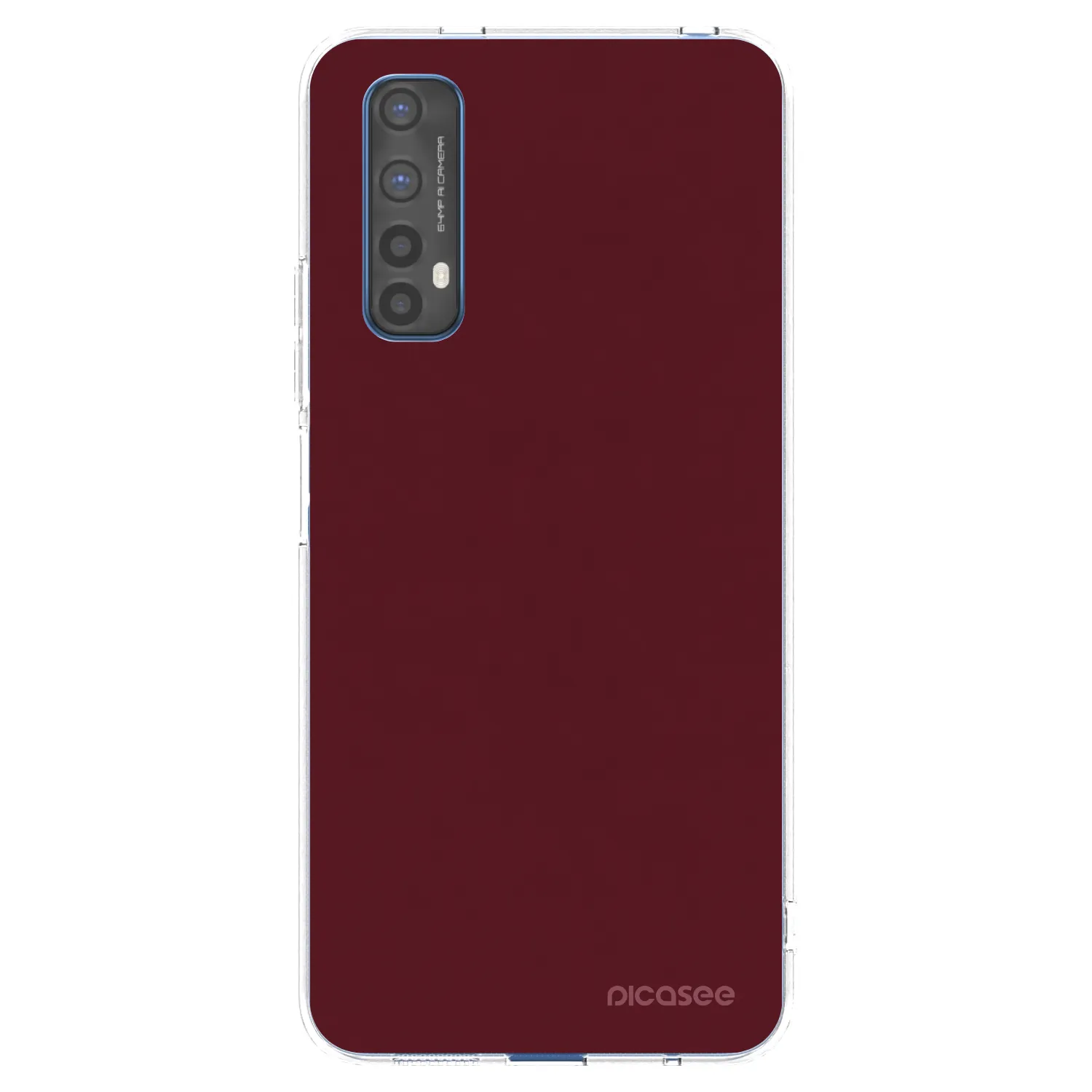 Picasee silikónový prehľadný obal pre Realme 7 - Burgundy red