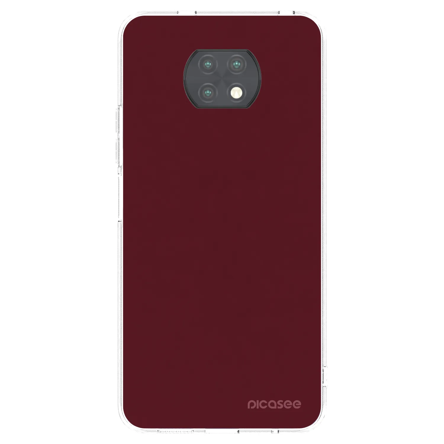Picasee silikónový prehľadný obal pre Xiaomi Redmi Note 9T - Burgundy red