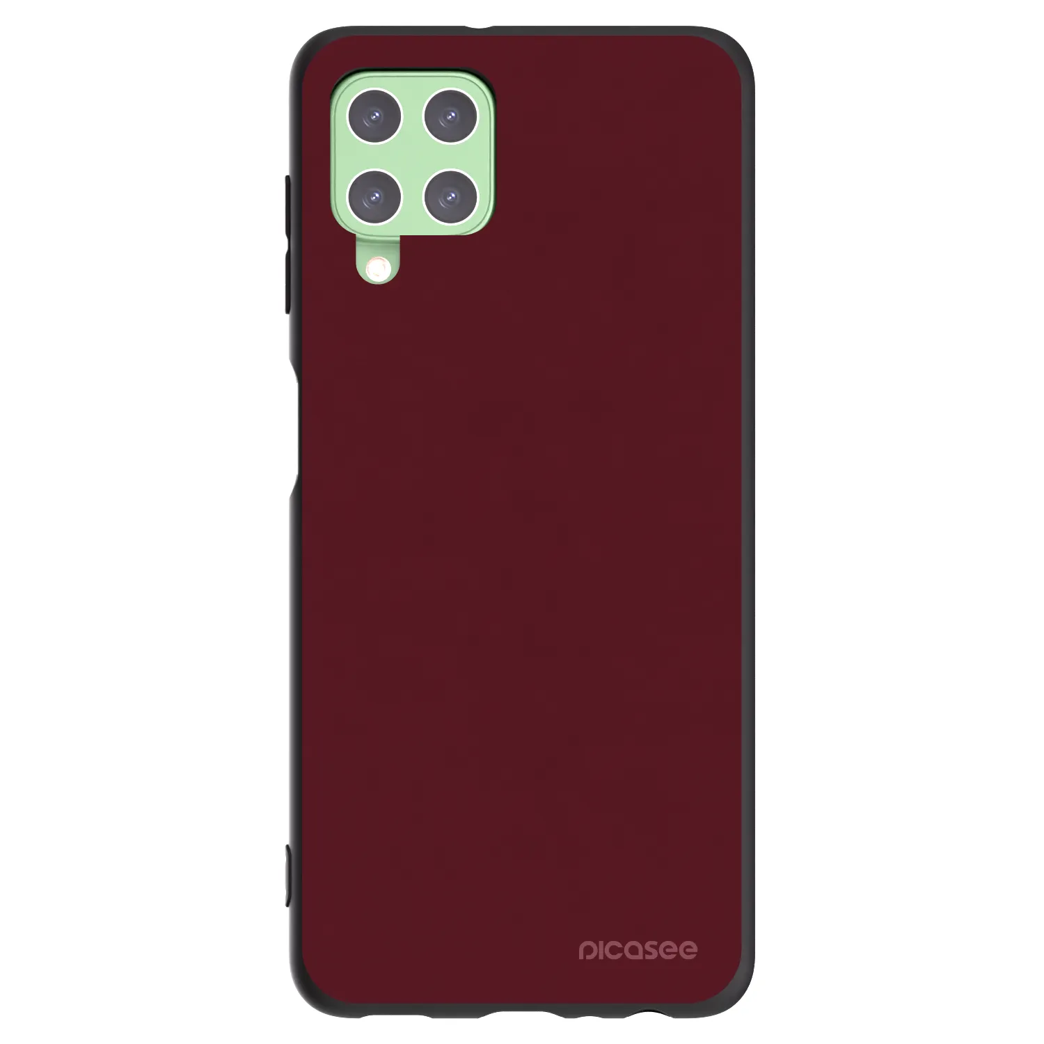 Picasee silikónový čierny obal pre Samsung Galaxy A22 A225F 4G - Burgundy red