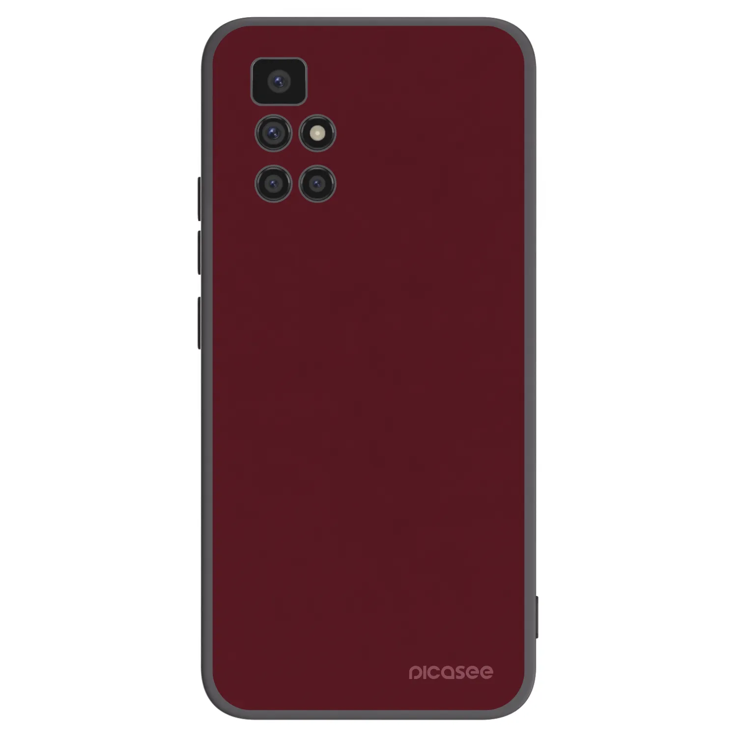 Picasee silikónový čierny obal pre Xiaomi Redmi 10 - Burgundy red