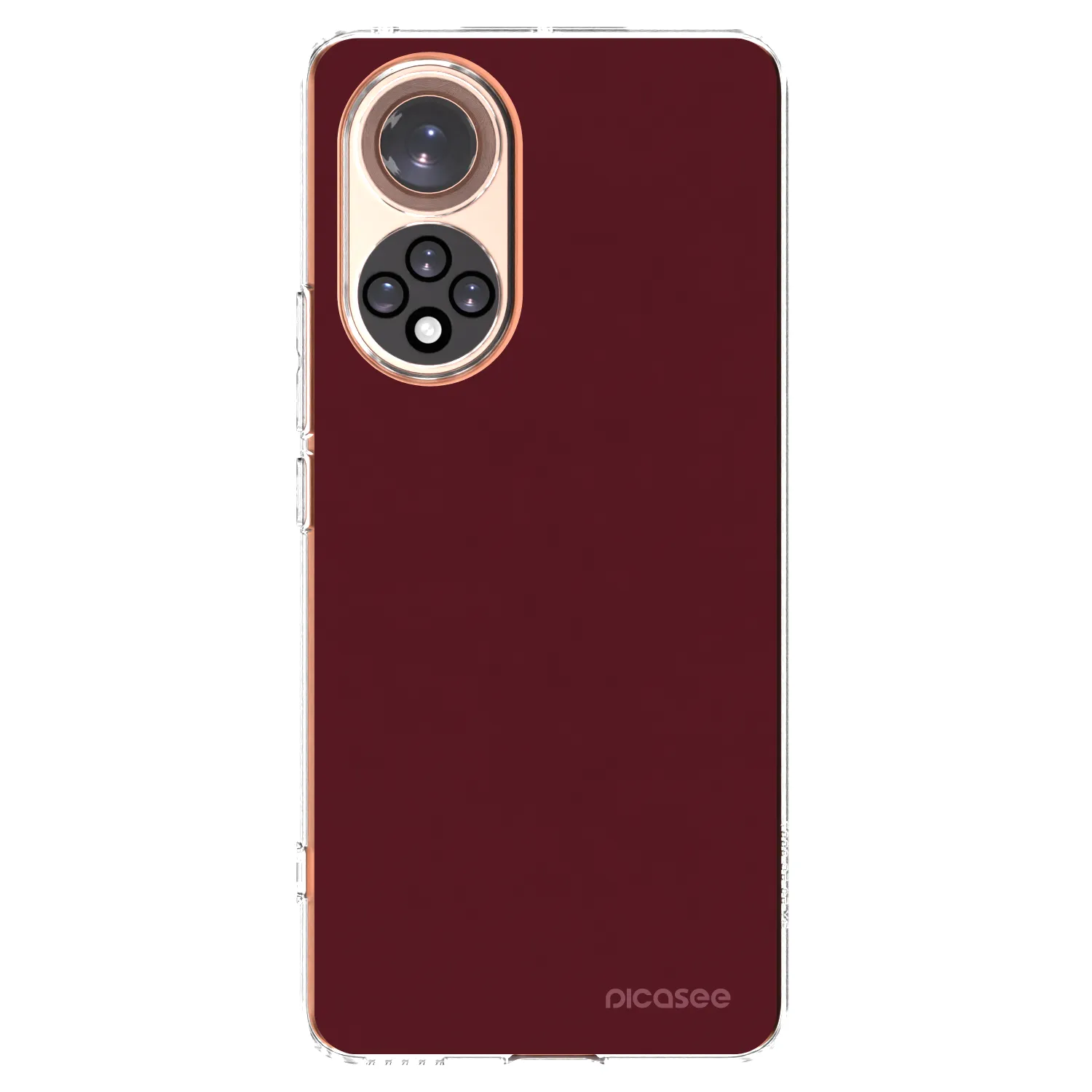 Picasee silikónový prehľadný obal pre Huawei Nova 9 - Burgundy red
