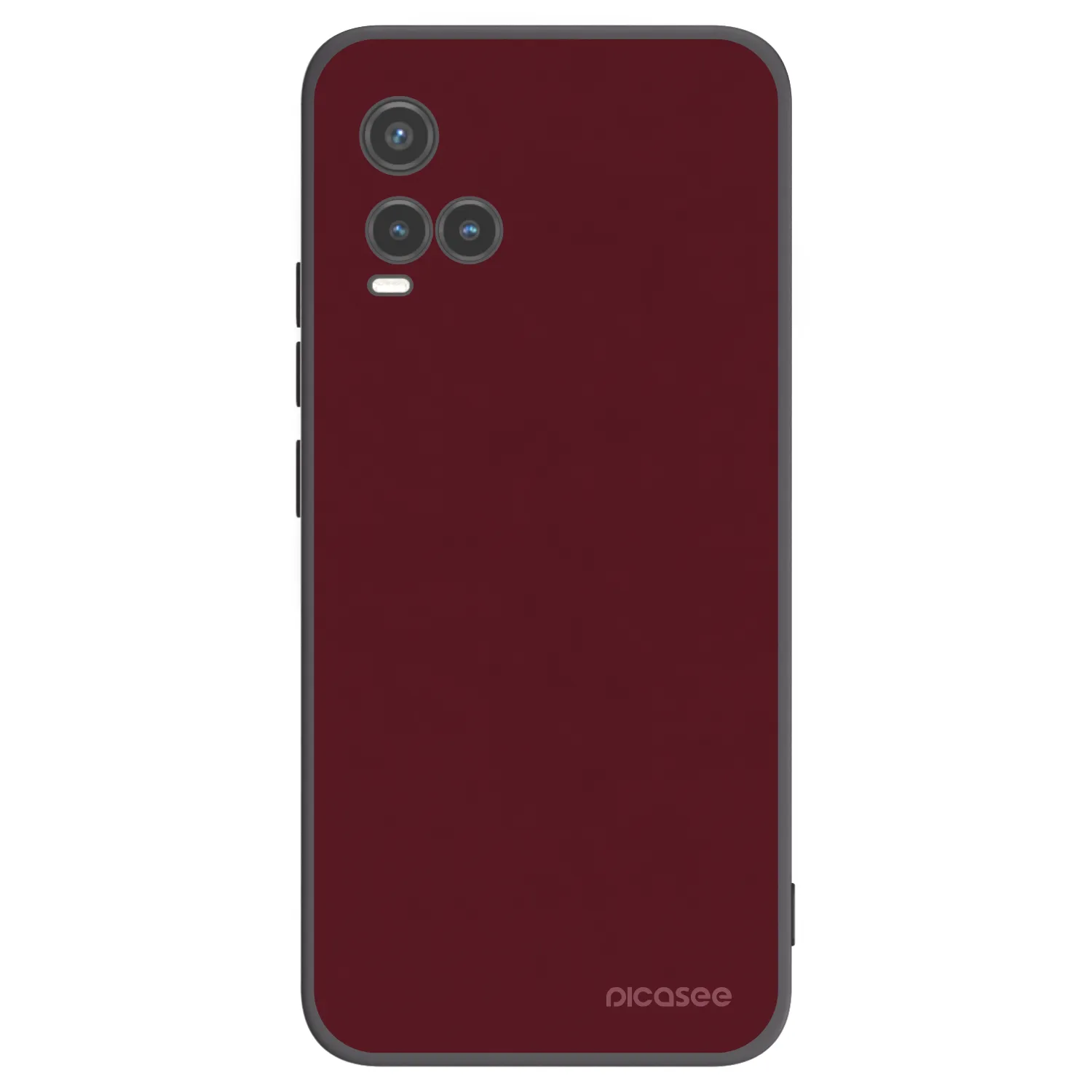 Picasee silikónový čierny obal pre Vivo Y33s - Burgundy red