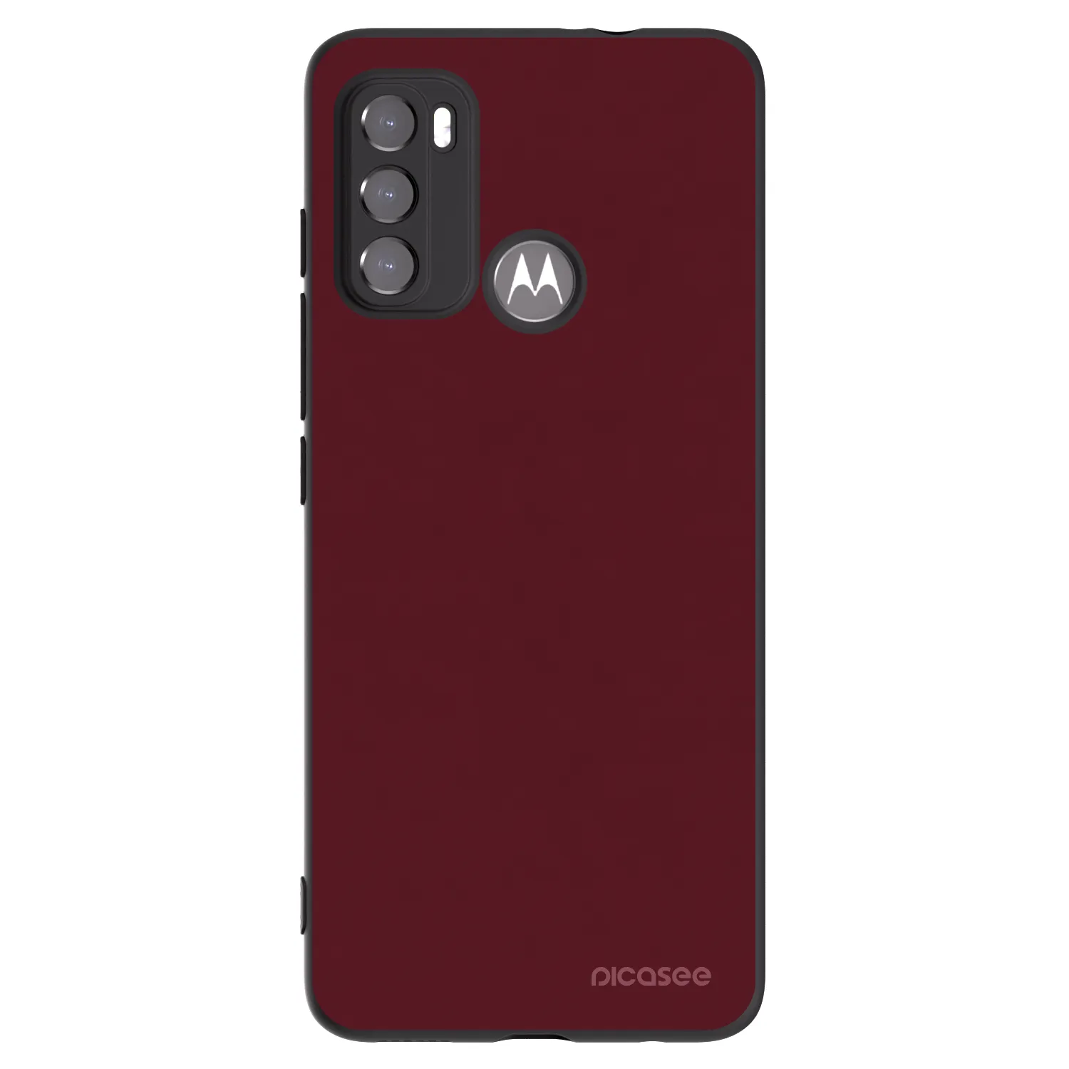 Picasee silikónový čierny obal pre Motorola Moto G60 - Burgundy red