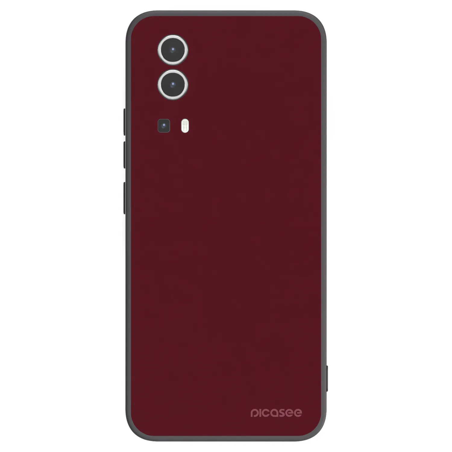 Picasee silikónový čierny obal pre Vivo Y72 5G - Burgundy red