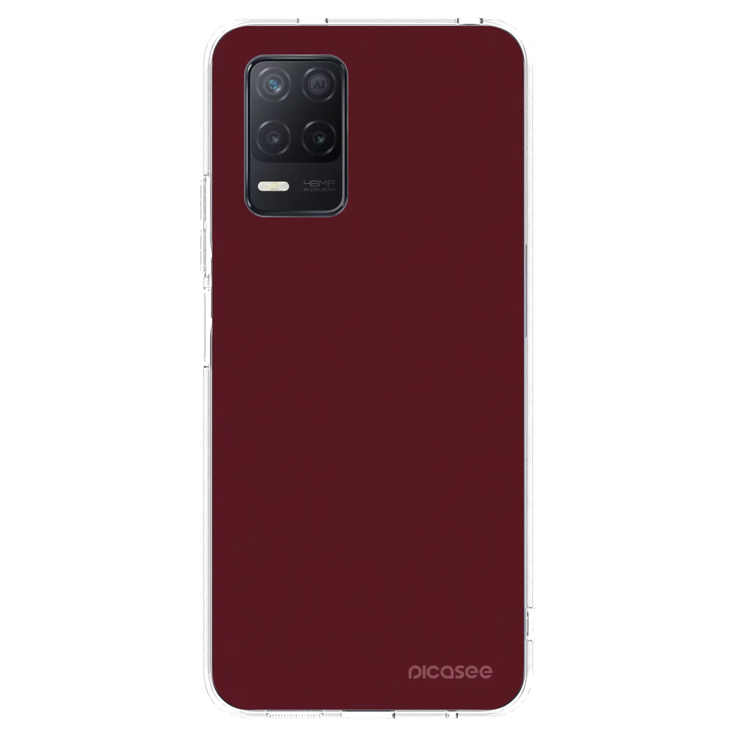 Picasee silikónový prehľadný obal pre Realme 8 5G - Burgundy red