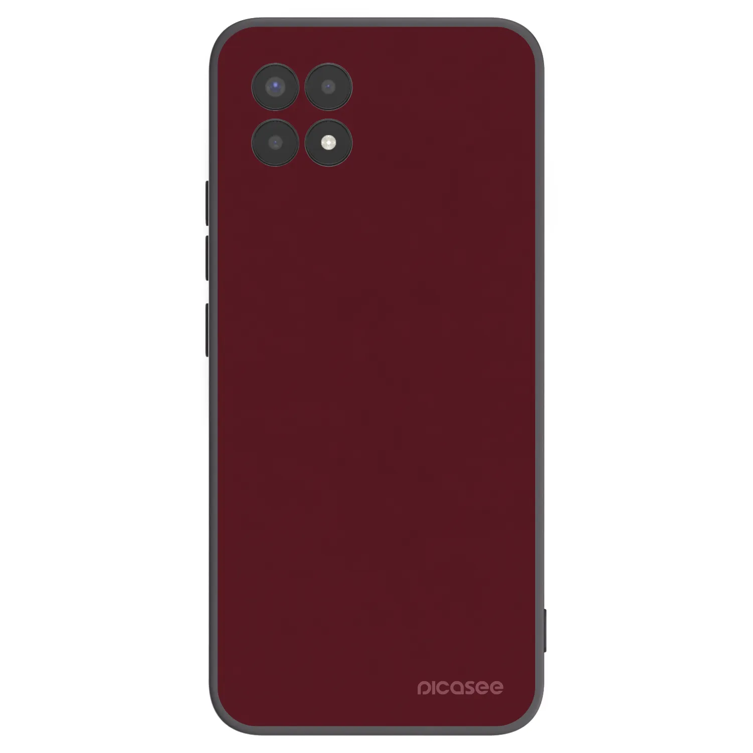 Picasee silikónový čierny obal pre Realme 8i - Burgundy red