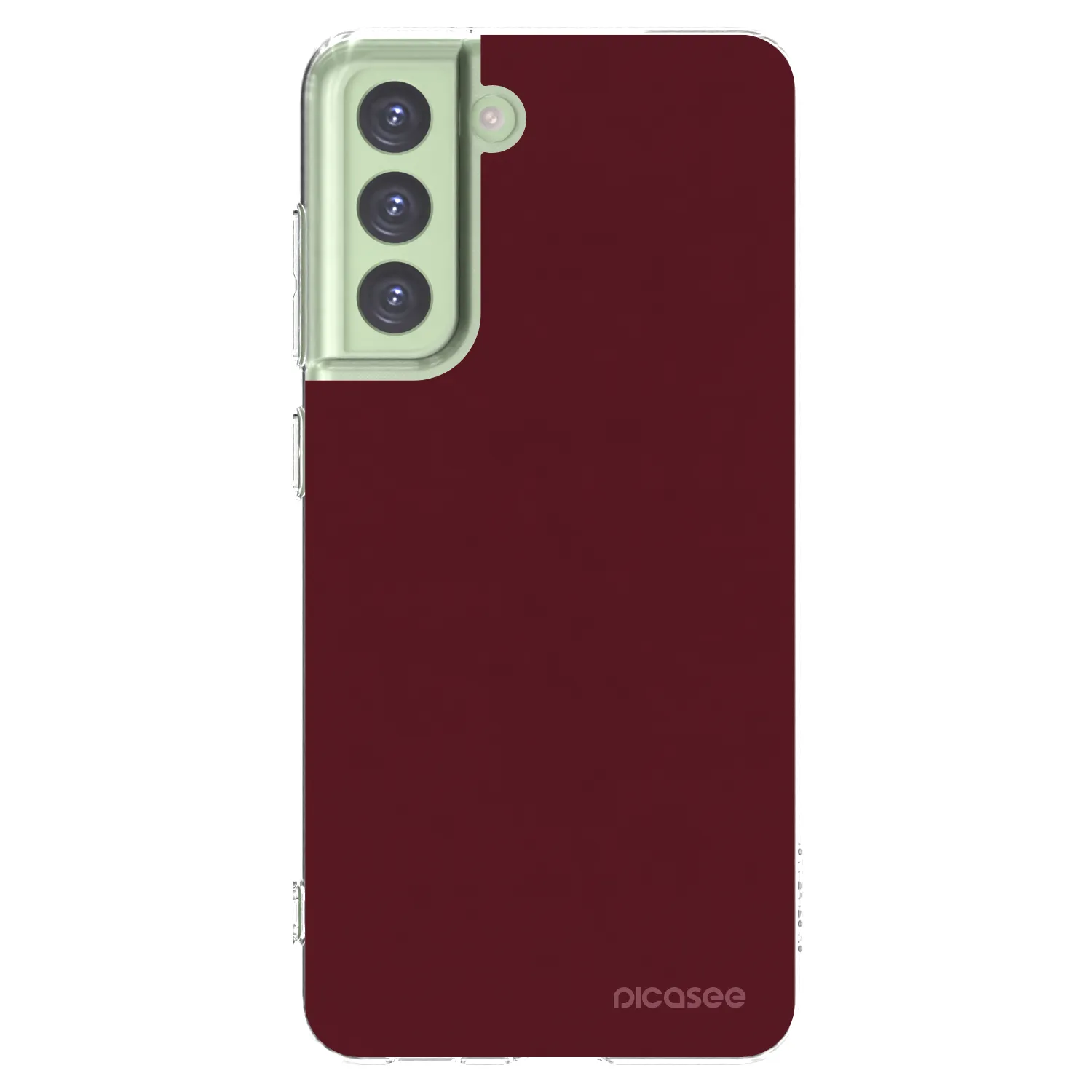 Picasee silikónový prehľadný obal pre Samsung Galaxy S21 FE 5G - Burgundy red