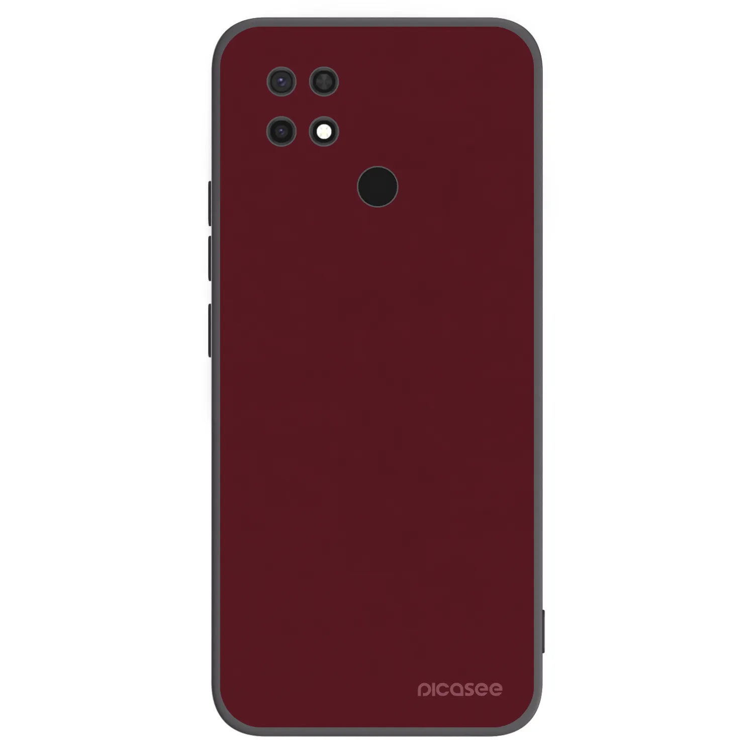 Picasee silikónový čierny obal pre Xiaomi Redmi 10C - Burgundy red
