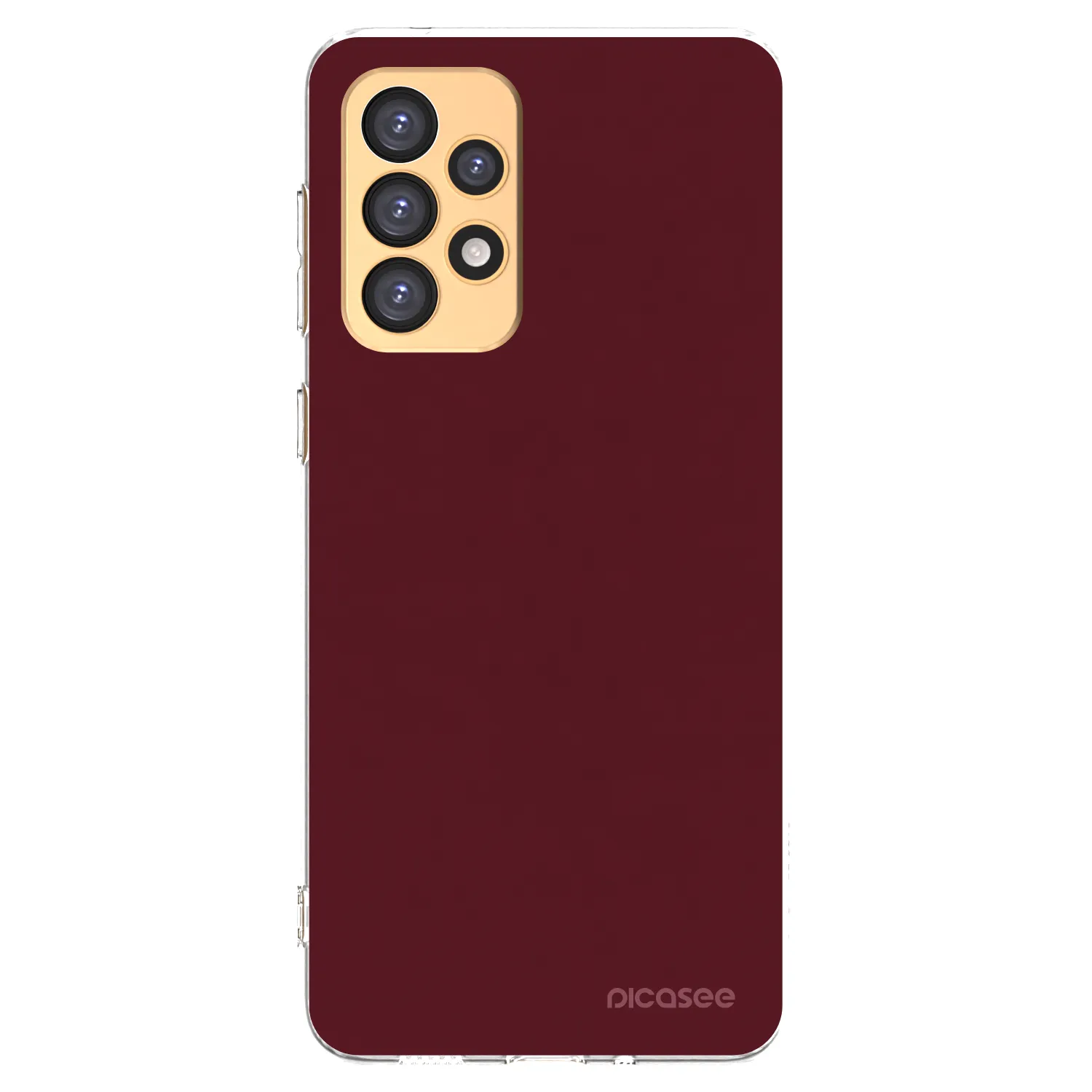 Picasee silikónový prehľadný obal pre Samsung Galaxy A33 5G A336 - Burgundy red
