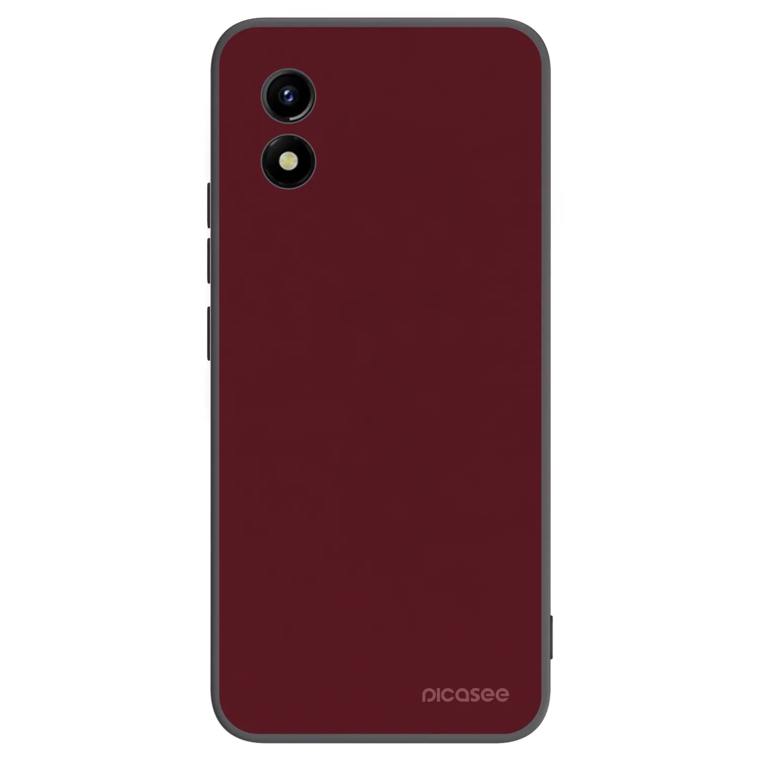 Picasee silikónový čierny obal pre Vivo Y01 - Burgundy red