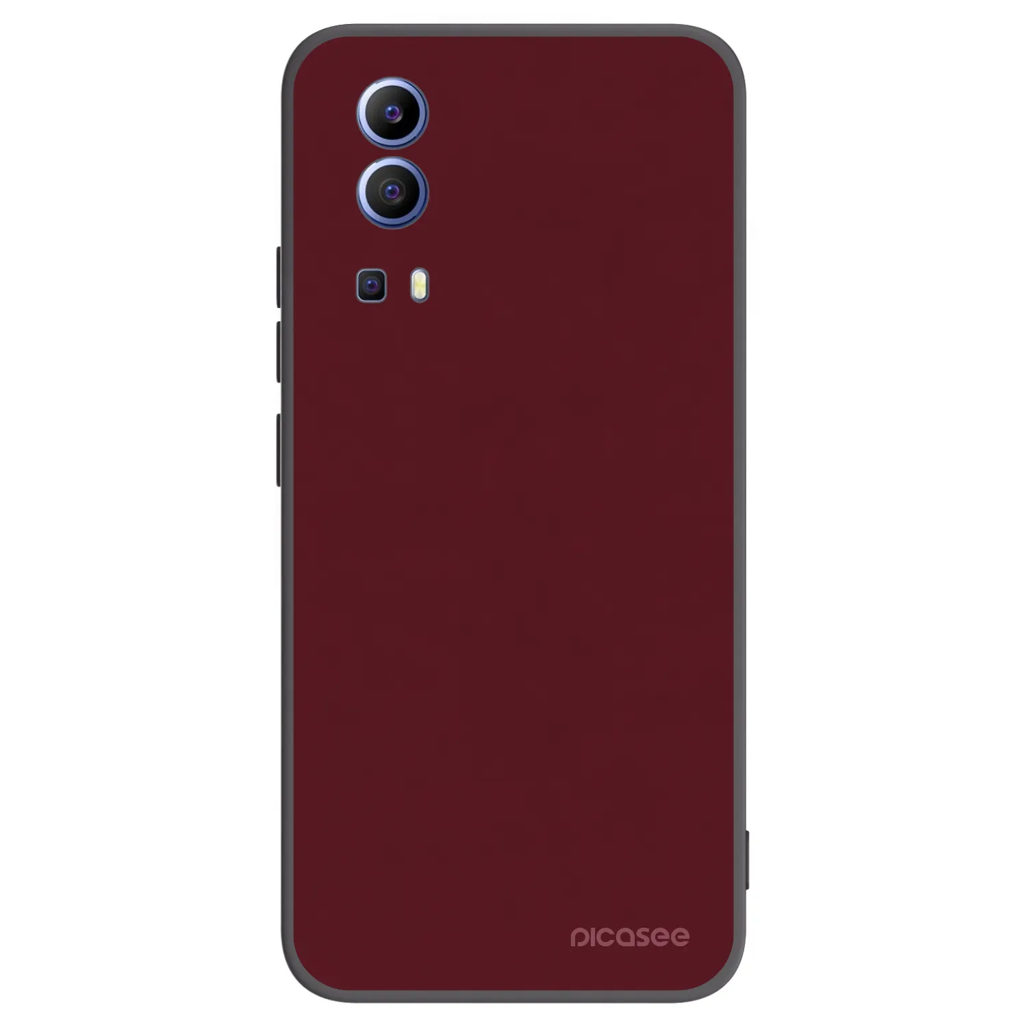 Picasee silikónový čierny obal pre Vivo Y52 5G - Burgundy red