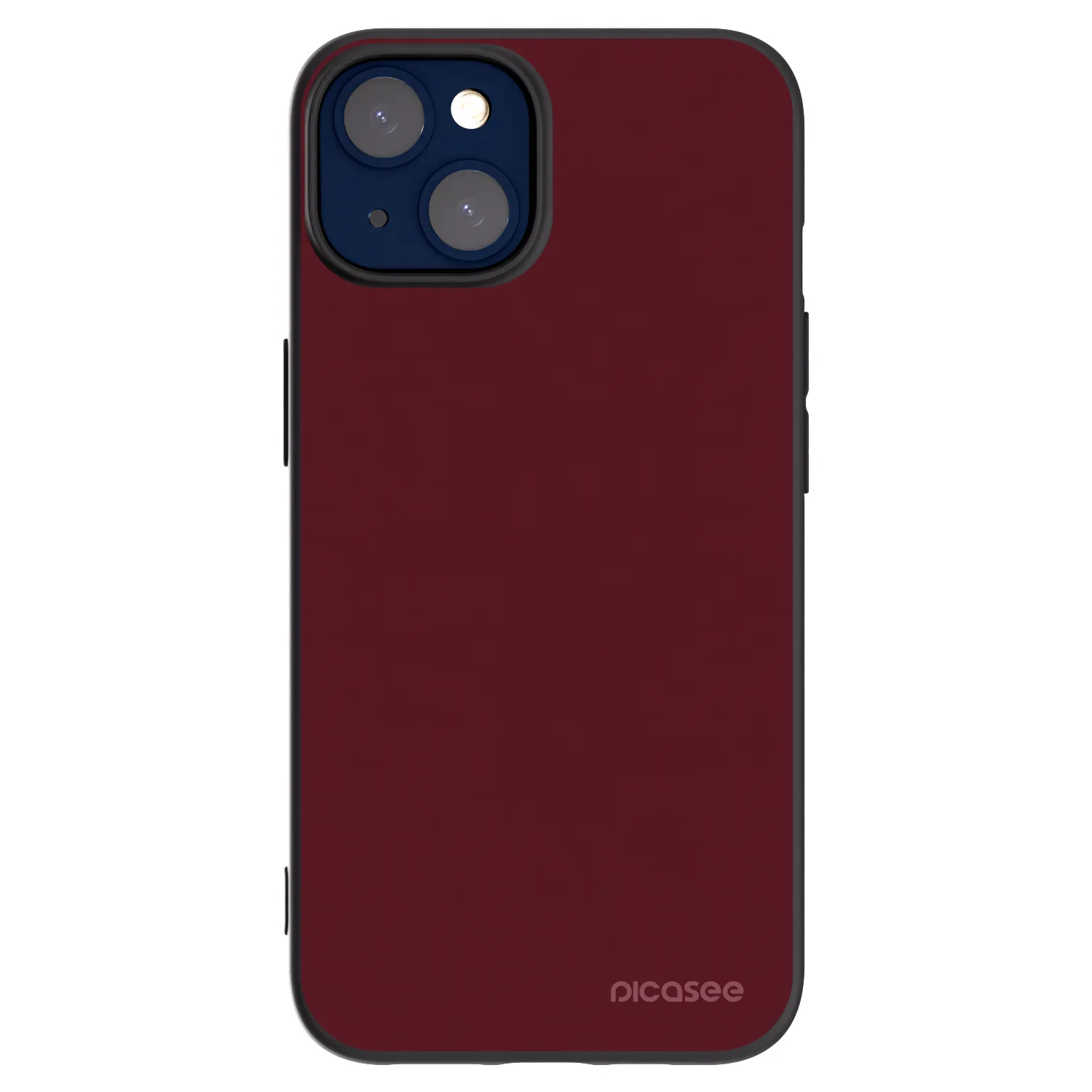 Picasee silikónový čierny obal pre Apple iPhone 14 - Burgundy red