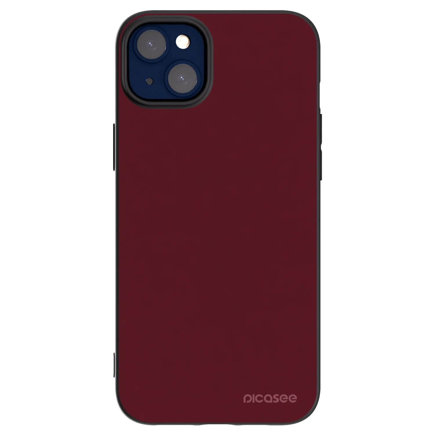 Picasee silikónový čierny obal pre Apple iPhone 14 Plus - Burgundy red