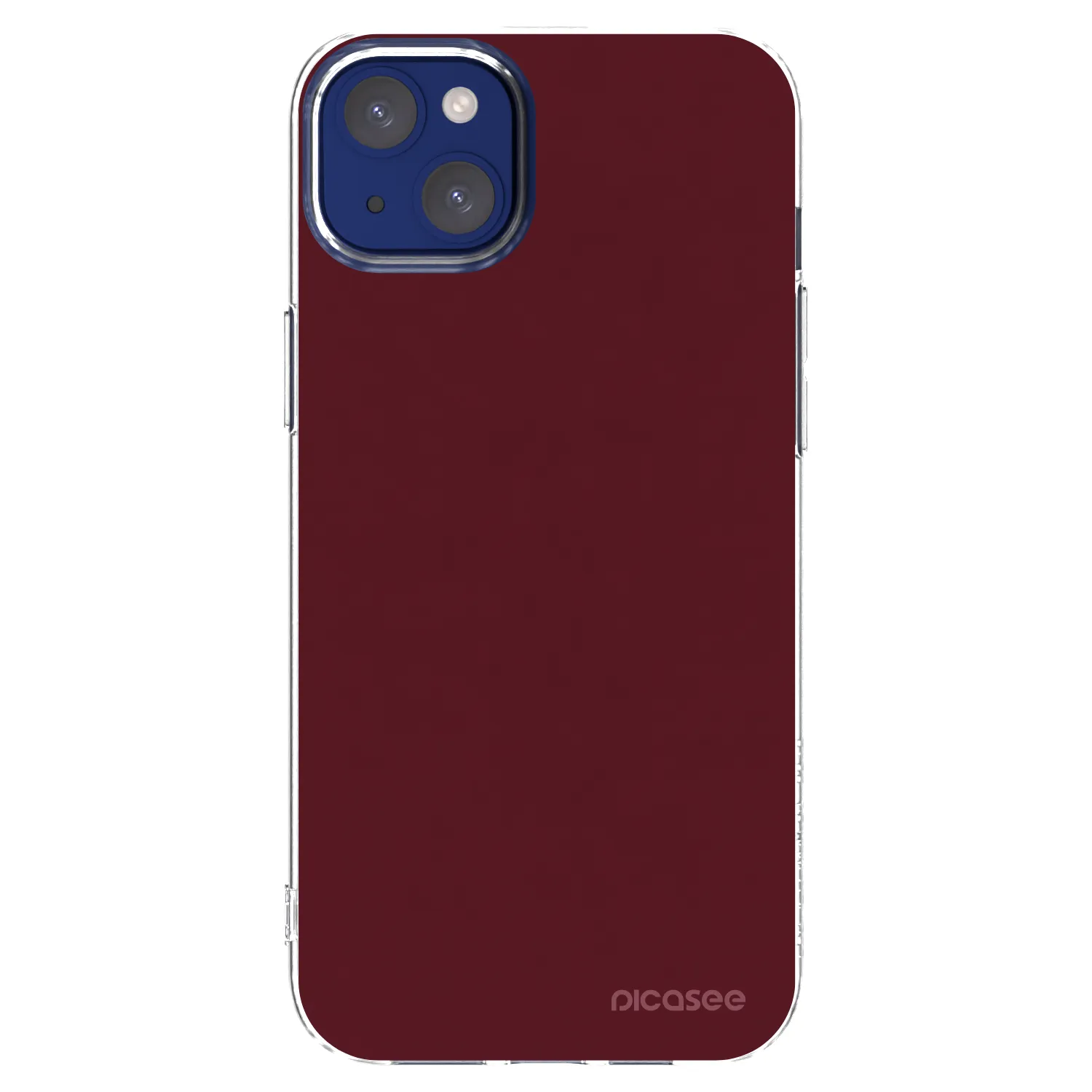 Picasee silikónový prehľadný obal pre Apple iPhone 14 Plus - Burgundy red