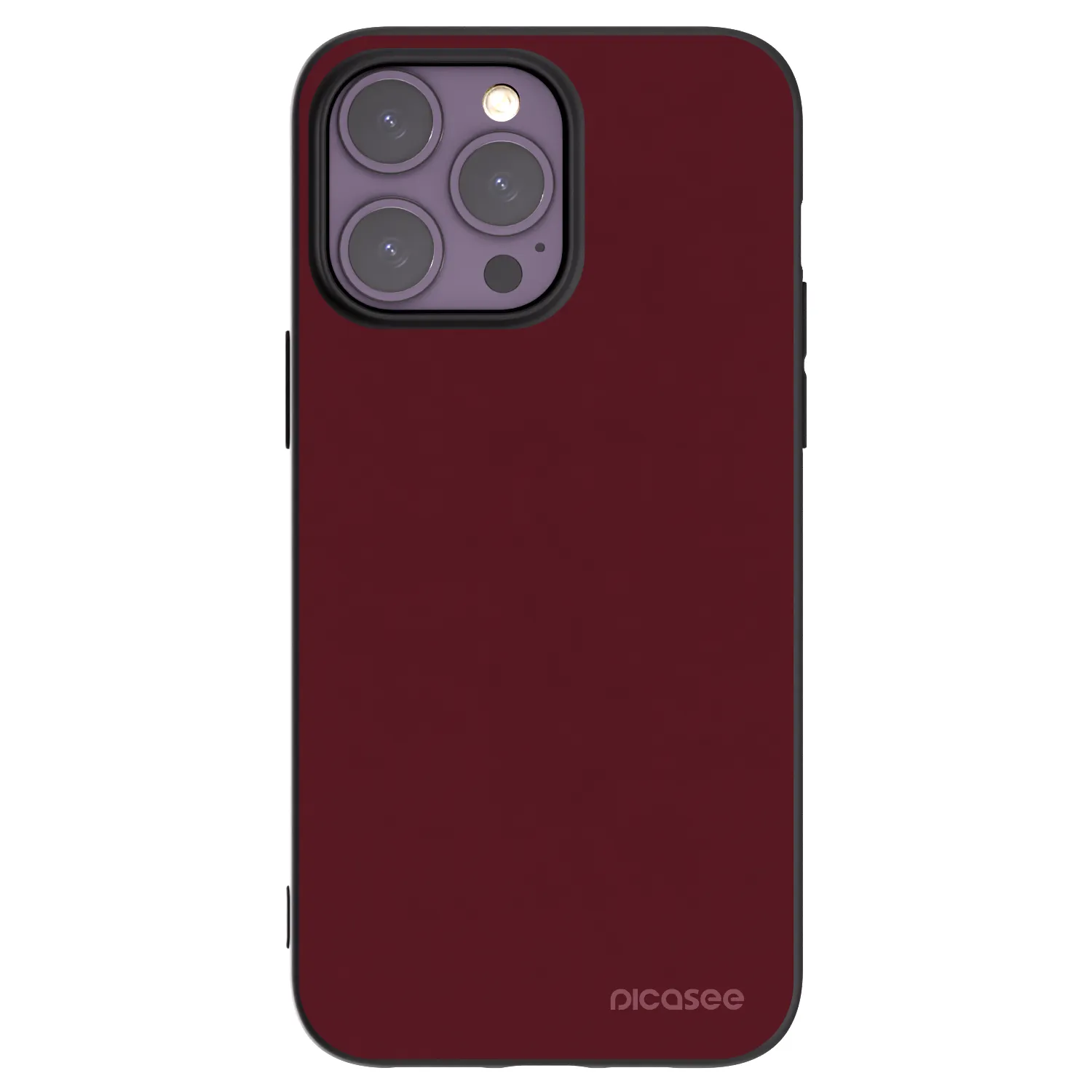 Picasee silikónový čierny obal pre Apple iPhone 14 Pro Max - Burgundy red