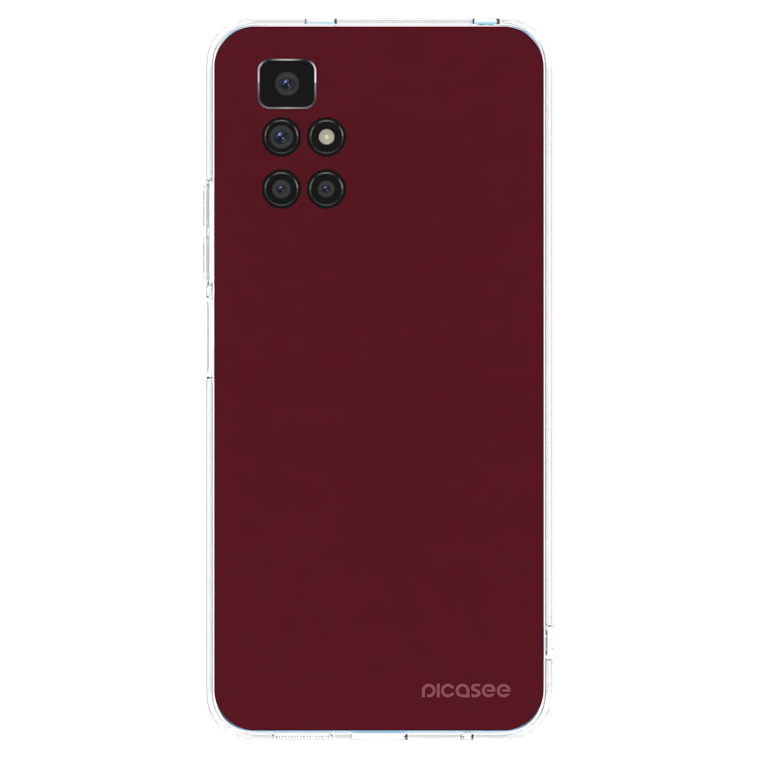 Picasee silikónový prehľadný obal pre Xiaomi Redmi 10 (2022) - Burgundy red