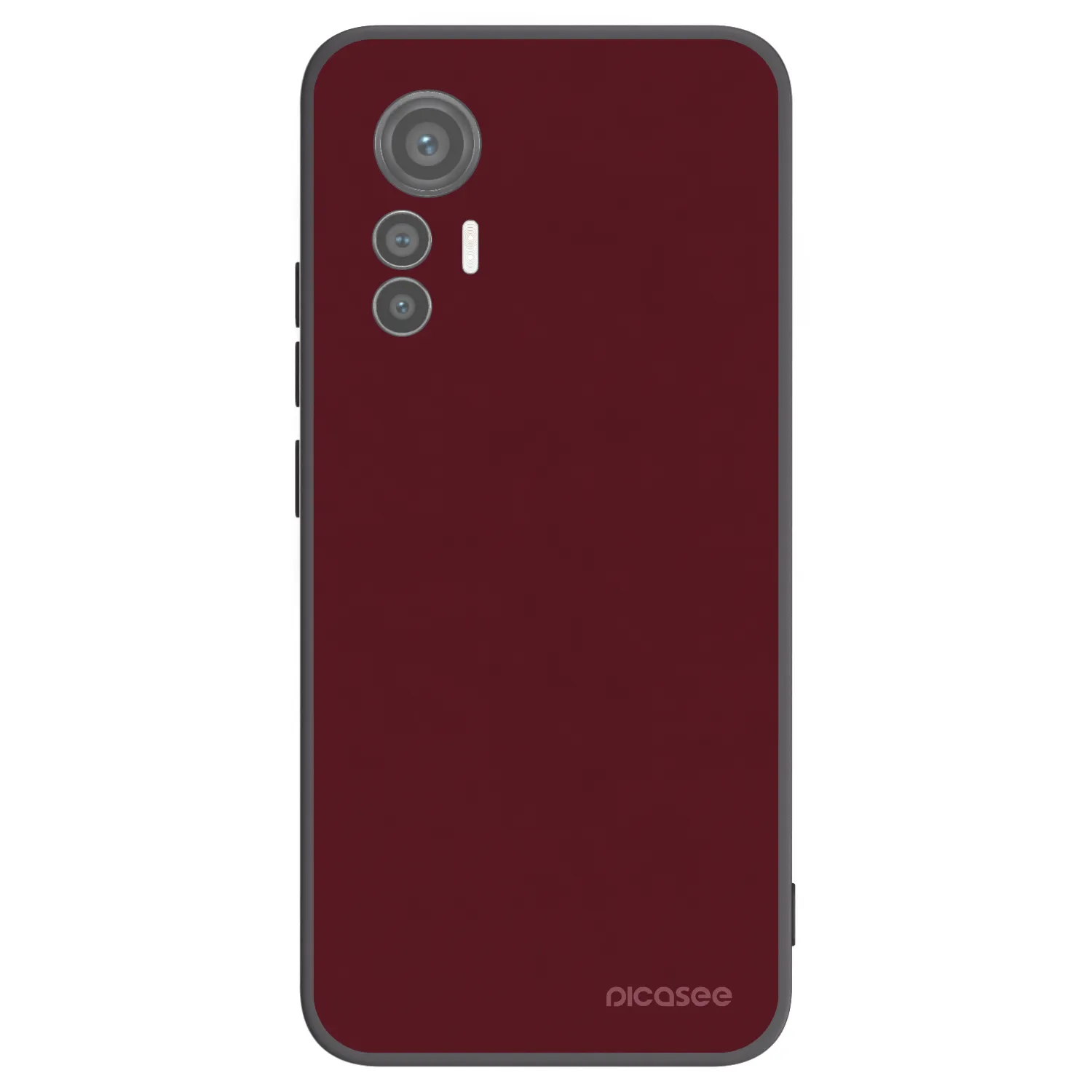 Picasee silikónový čierny obal pre Xiaomi 12 Lite - Burgundy red
