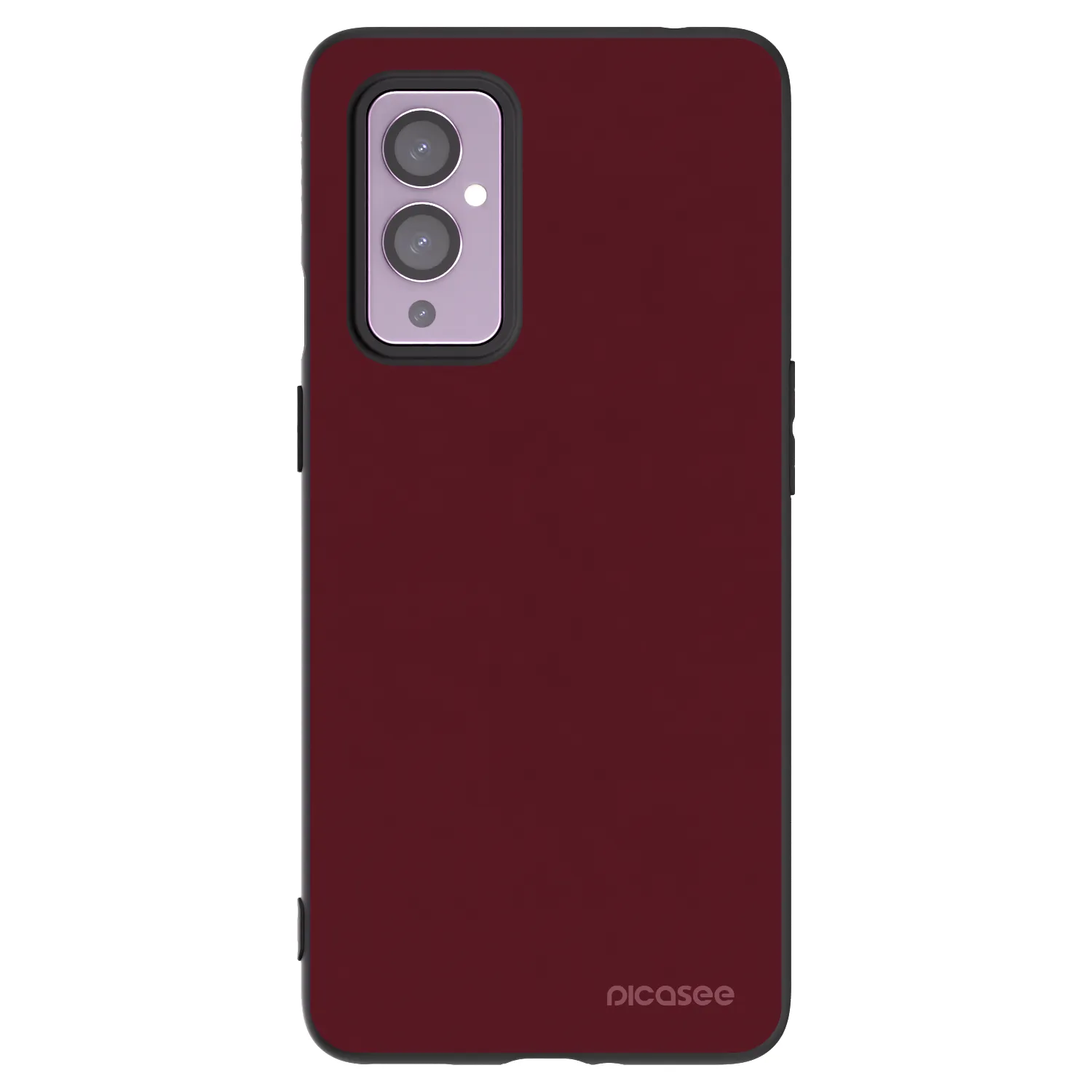 Picasee silikónový čierny obal pre OnePlus 9 - Burgundy red