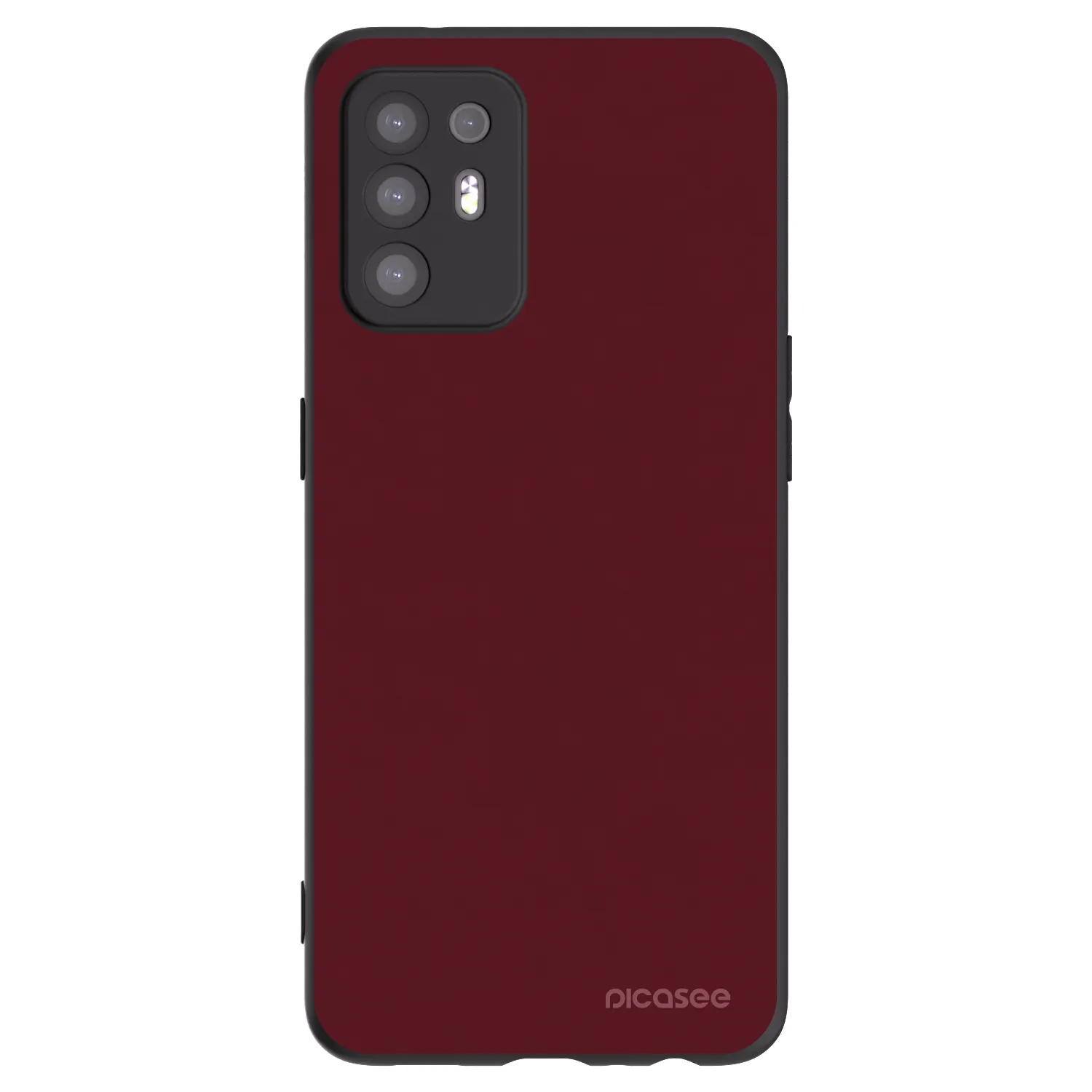 Picasee silikónový čierny obal pre OPPO A94 5G - Burgundy red