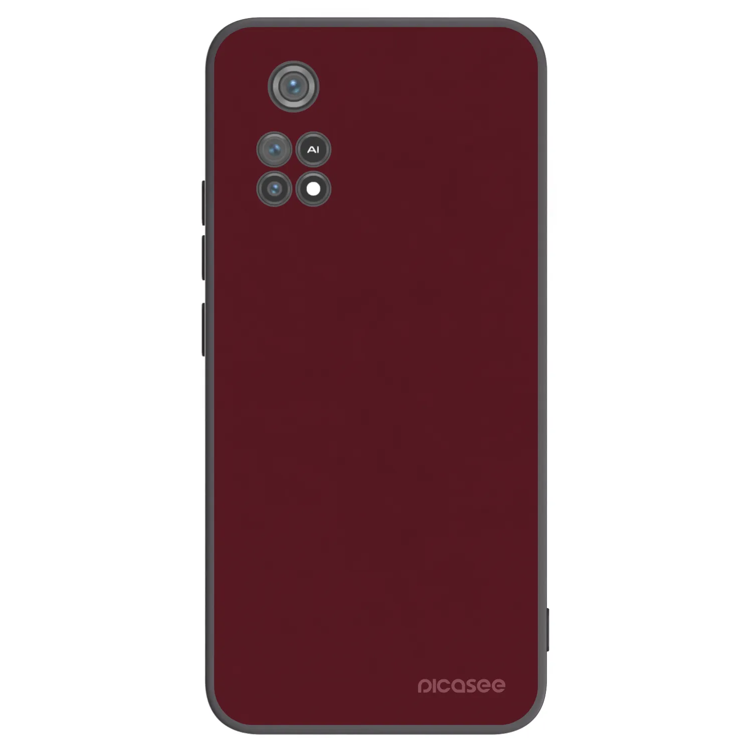 Picasee silikónový čierny obal pre Xiaomi Poco M4 Pro - Burgundy red
