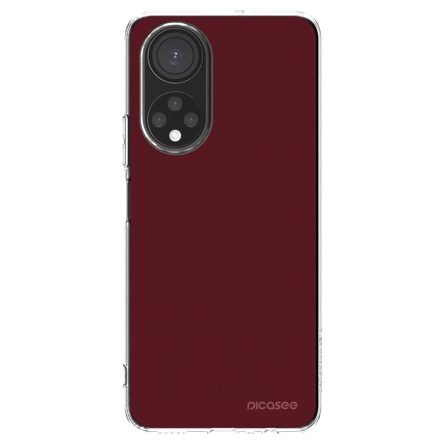 Picasee silikónový prehľadný obal pre Honor X7 - Burgundy red