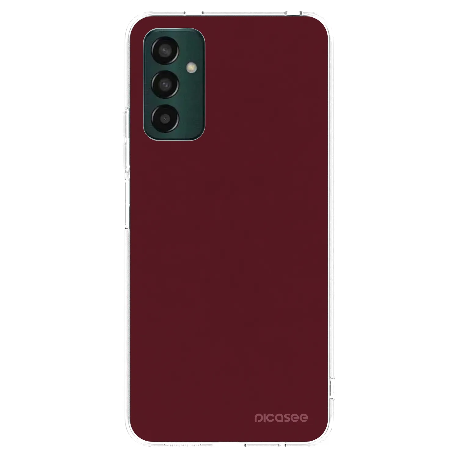 Picasee silikónový prehľadný obal pre Samsung Galaxy M23 5G - Burgundy red