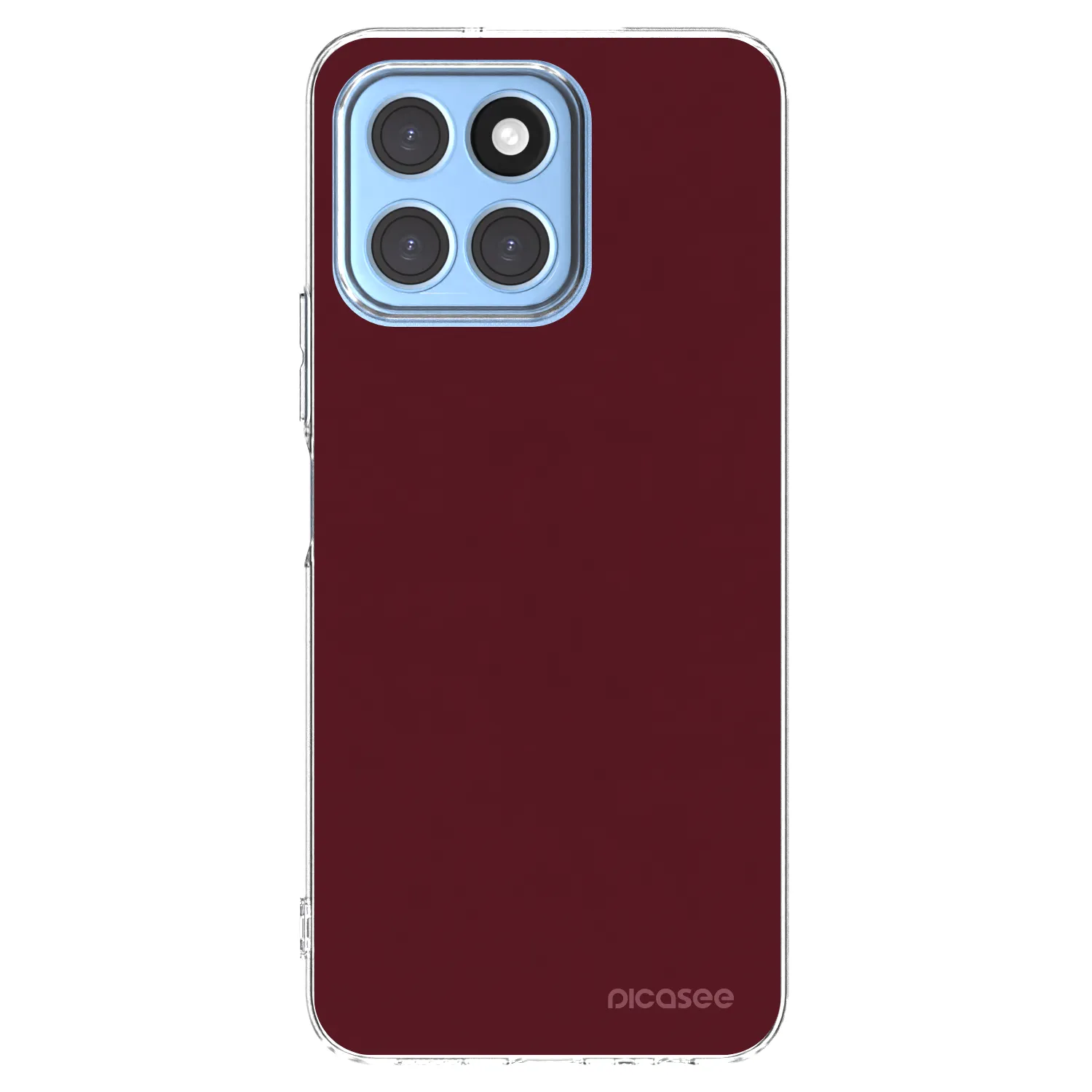 Picasee silikónový prehľadný obal pre Honor X8 5G - Burgundy red