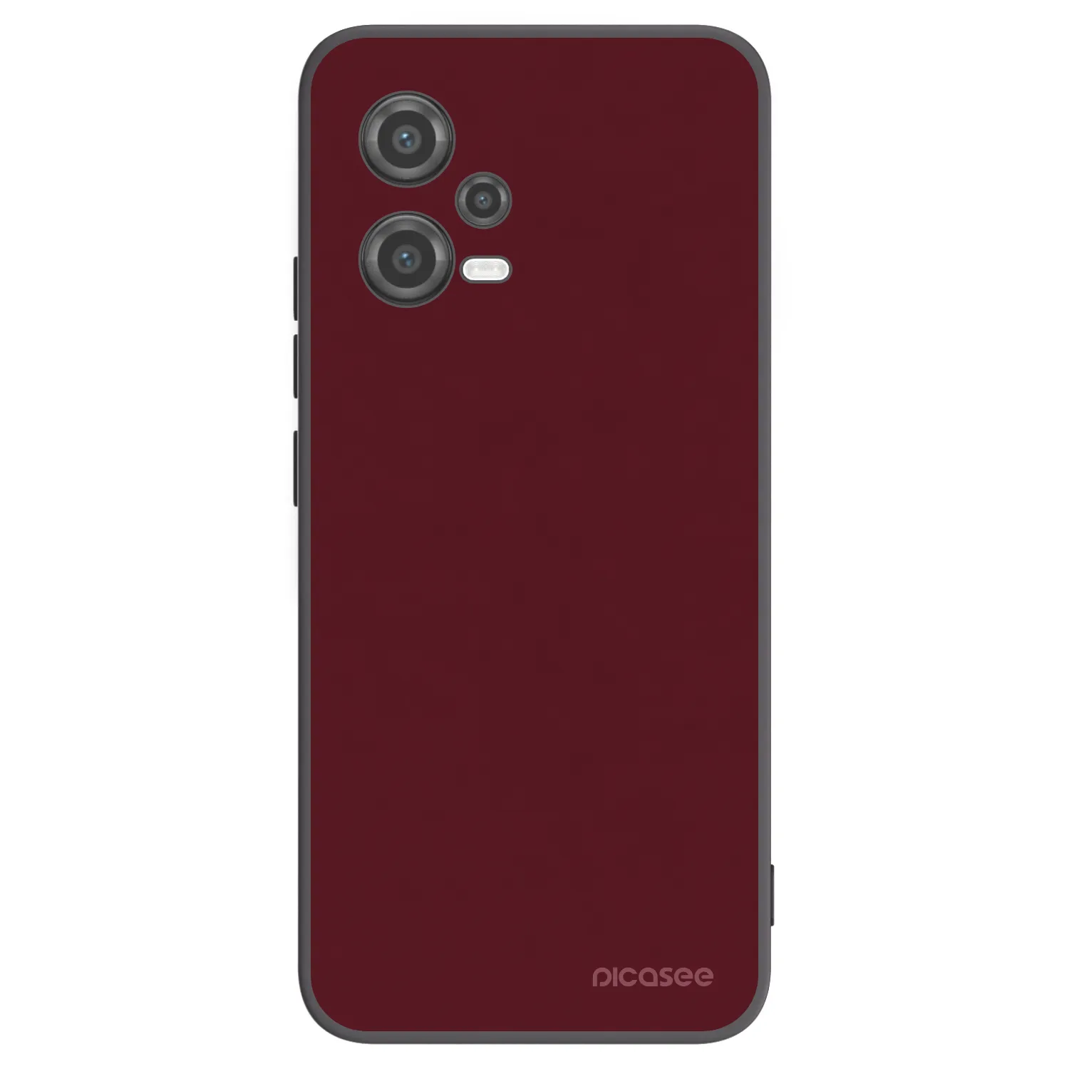 Picasee silikónový čierny obal pre Xiaomi Poco X5 - Burgundy red